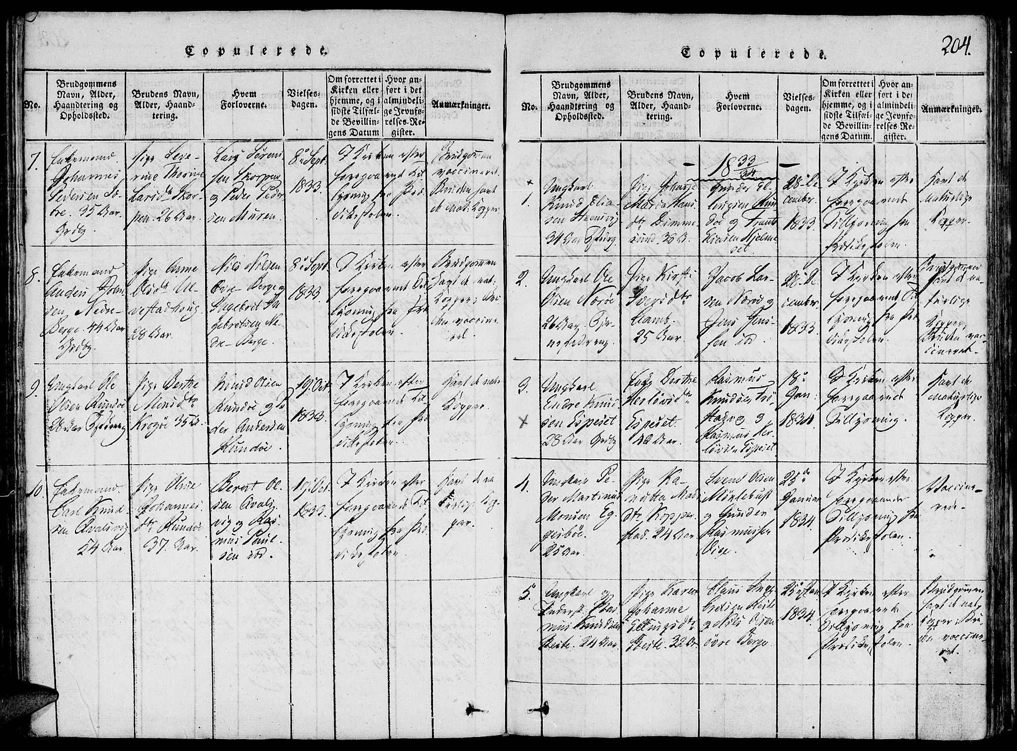 Ministerialprotokoller, klokkerbøker og fødselsregistre - Møre og Romsdal, AV/SAT-A-1454/507/L0069: Parish register (official) no. 507A04, 1816-1841, p. 204