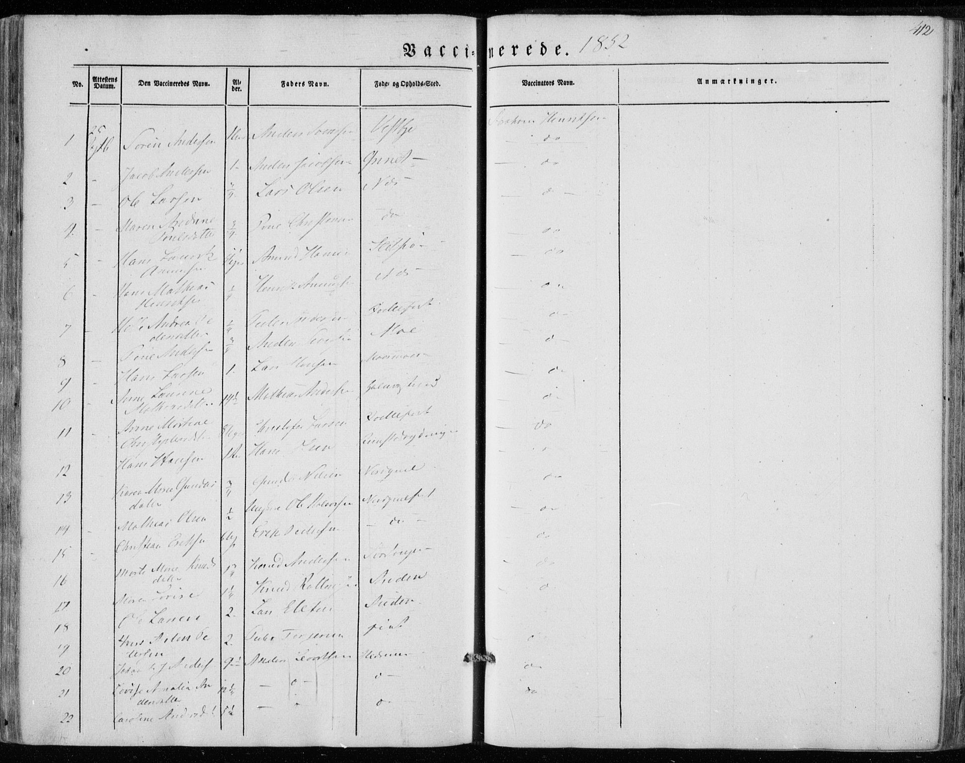 Hedrum kirkebøker, AV/SAKO-A-344/F/Fa/L0006: Parish register (official) no. I 6, 1849-1857, p. 412