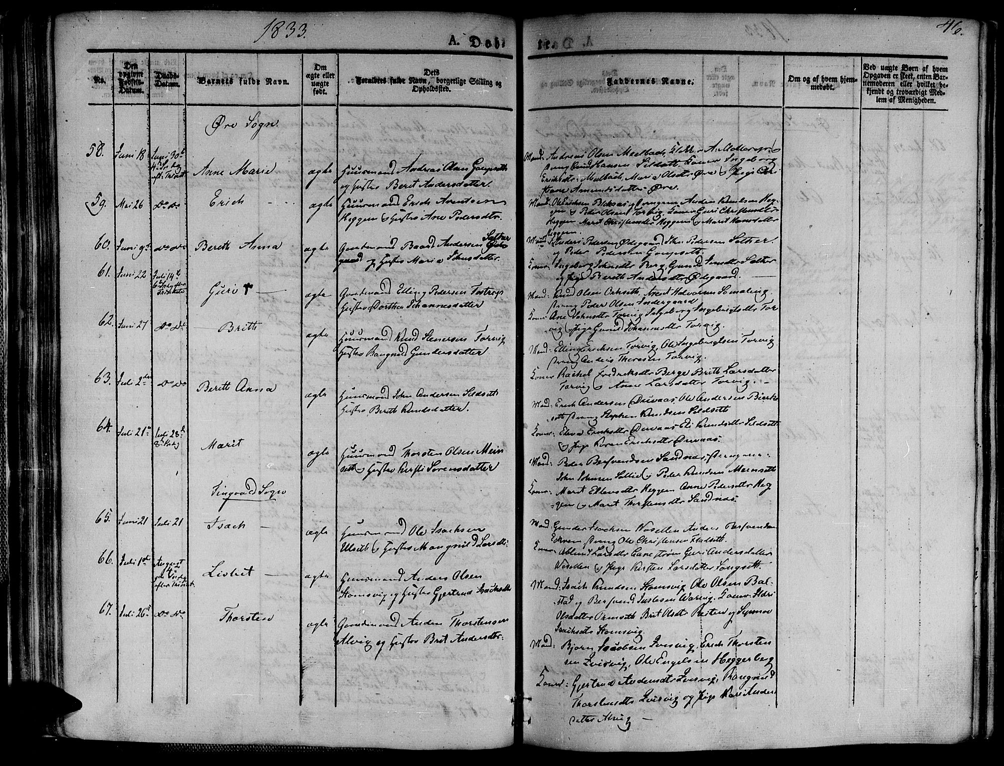 Ministerialprotokoller, klokkerbøker og fødselsregistre - Møre og Romsdal, AV/SAT-A-1454/586/L0983: Parish register (official) no. 586A09, 1829-1843, p. 46