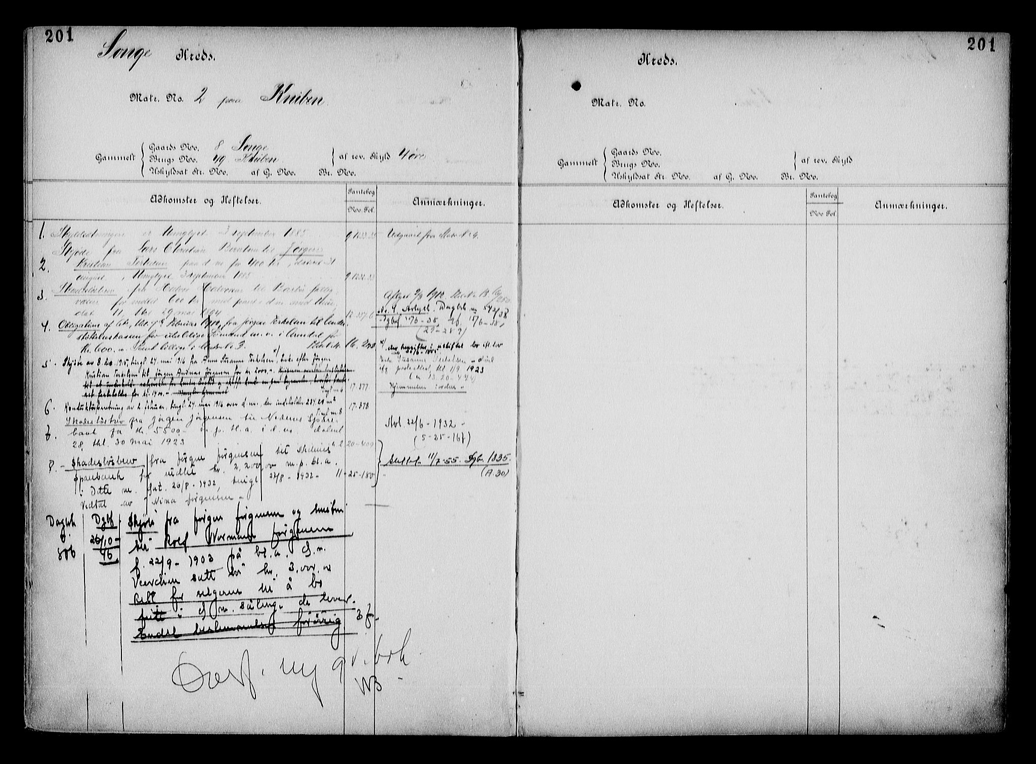 Arendal byfogd, AV/SAK-1222-0001/G/Ga/L0015: Mortgage register no. 13, 1860-1960, p. 201