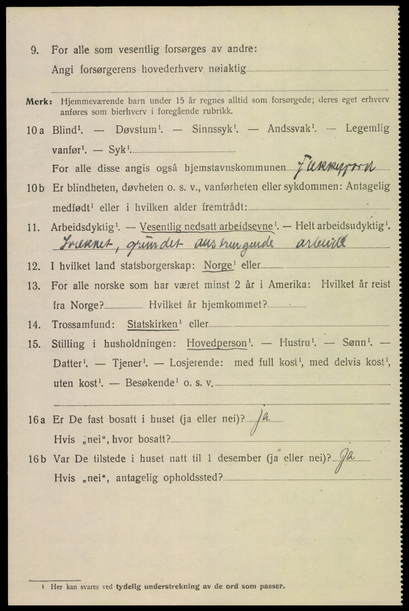 SAK, 1920 census for Flekkefjord, 1920, p. 2097