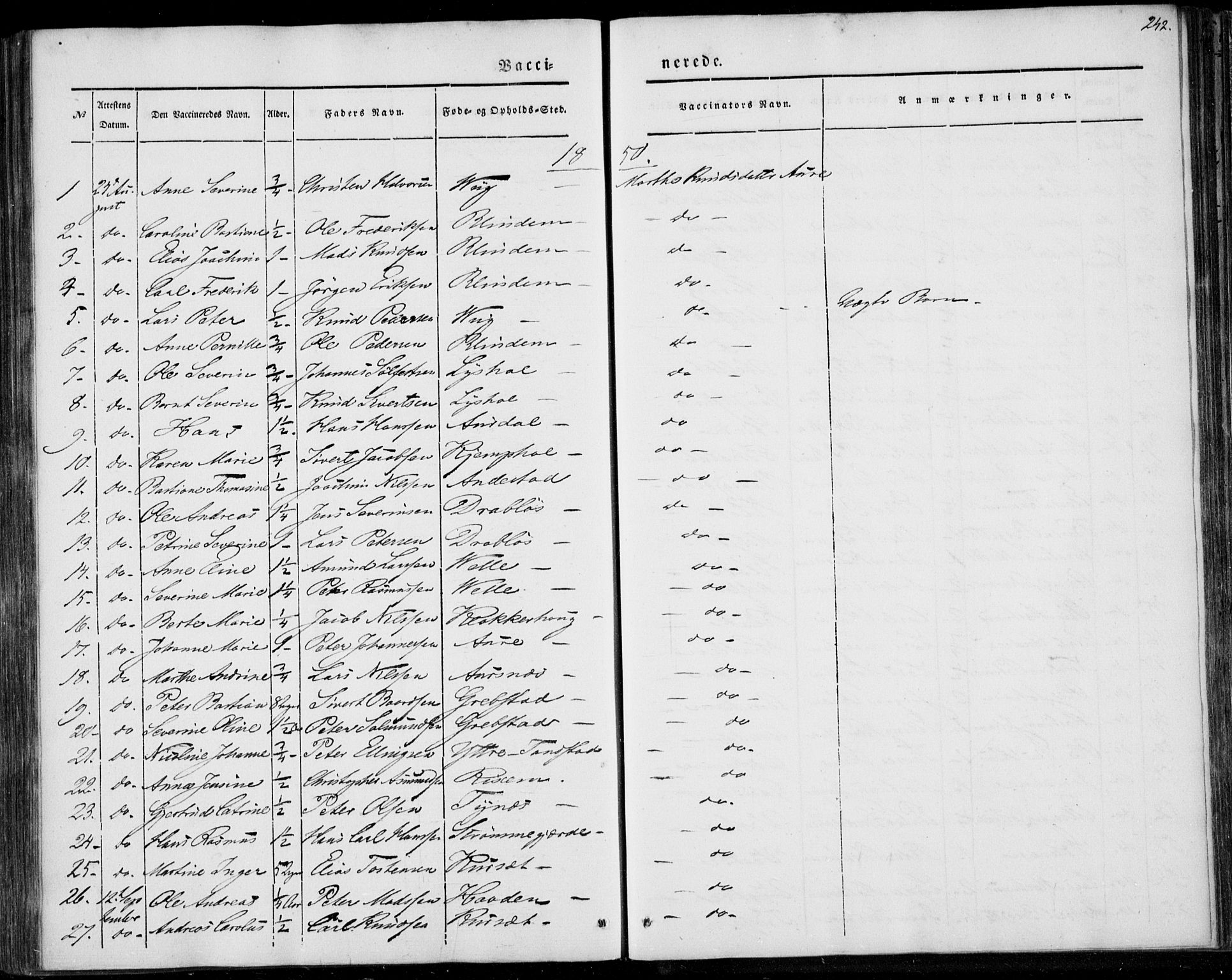 Ministerialprotokoller, klokkerbøker og fødselsregistre - Møre og Romsdal, AV/SAT-A-1454/522/L0312: Parish register (official) no. 522A07, 1843-1851, p. 242