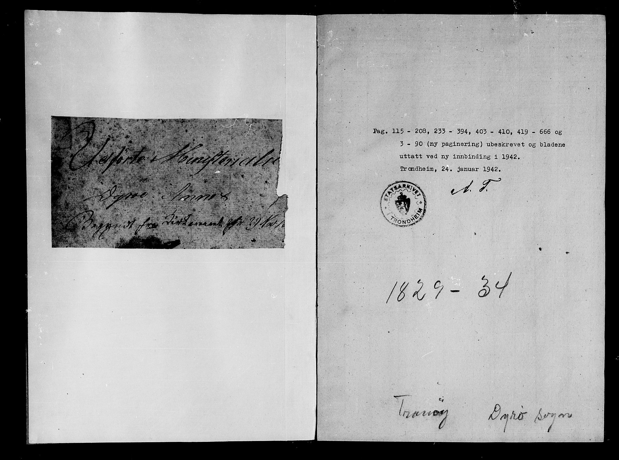 Tranøy sokneprestkontor, SATØ/S-1313/I/Ia/Iab/L0009klokker: Parish register (copy) no. 9, 1829-1834