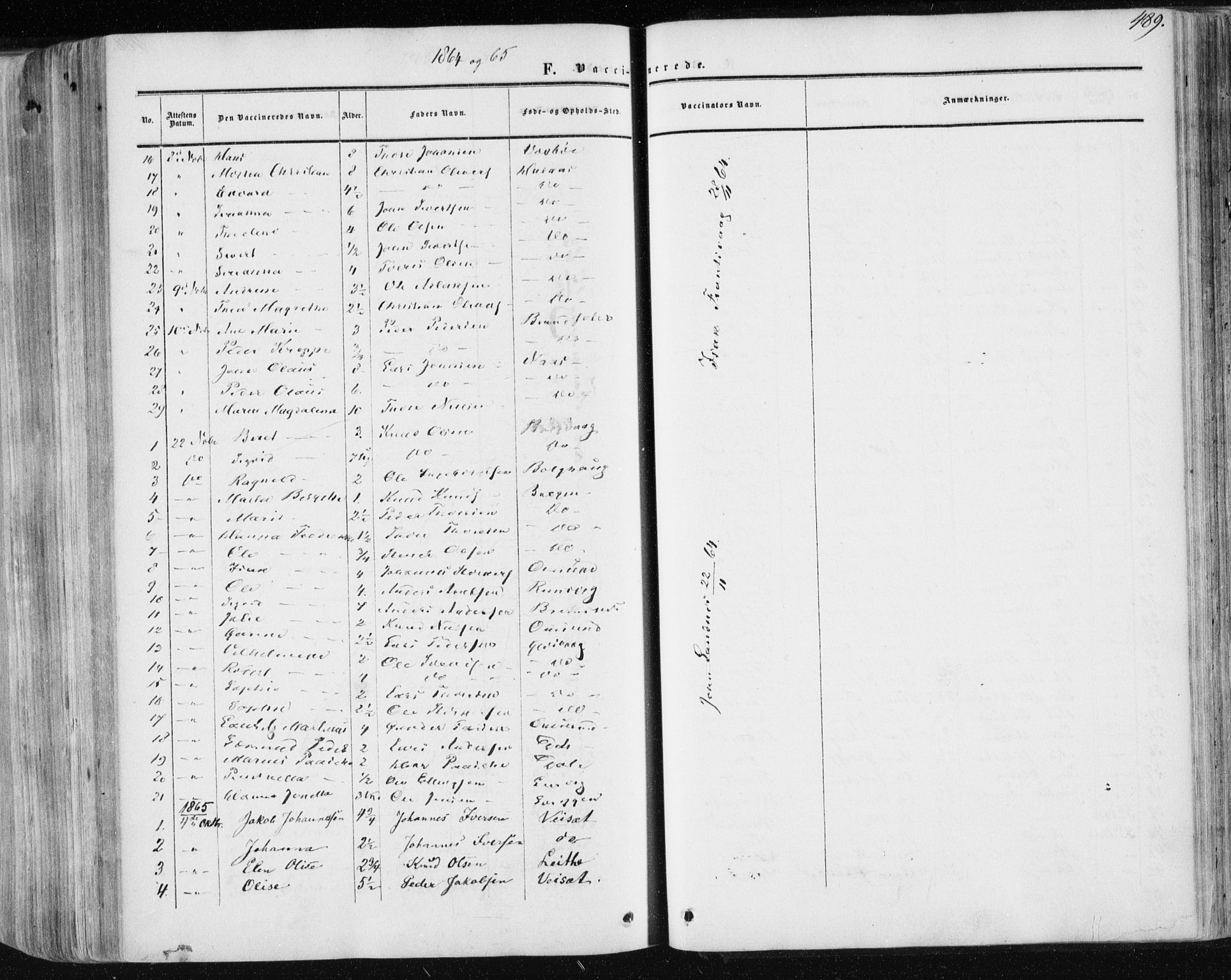 Ministerialprotokoller, klokkerbøker og fødselsregistre - Møre og Romsdal, SAT/A-1454/568/L0804: Parish register (official) no. 568A11, 1854-1868, p. 489