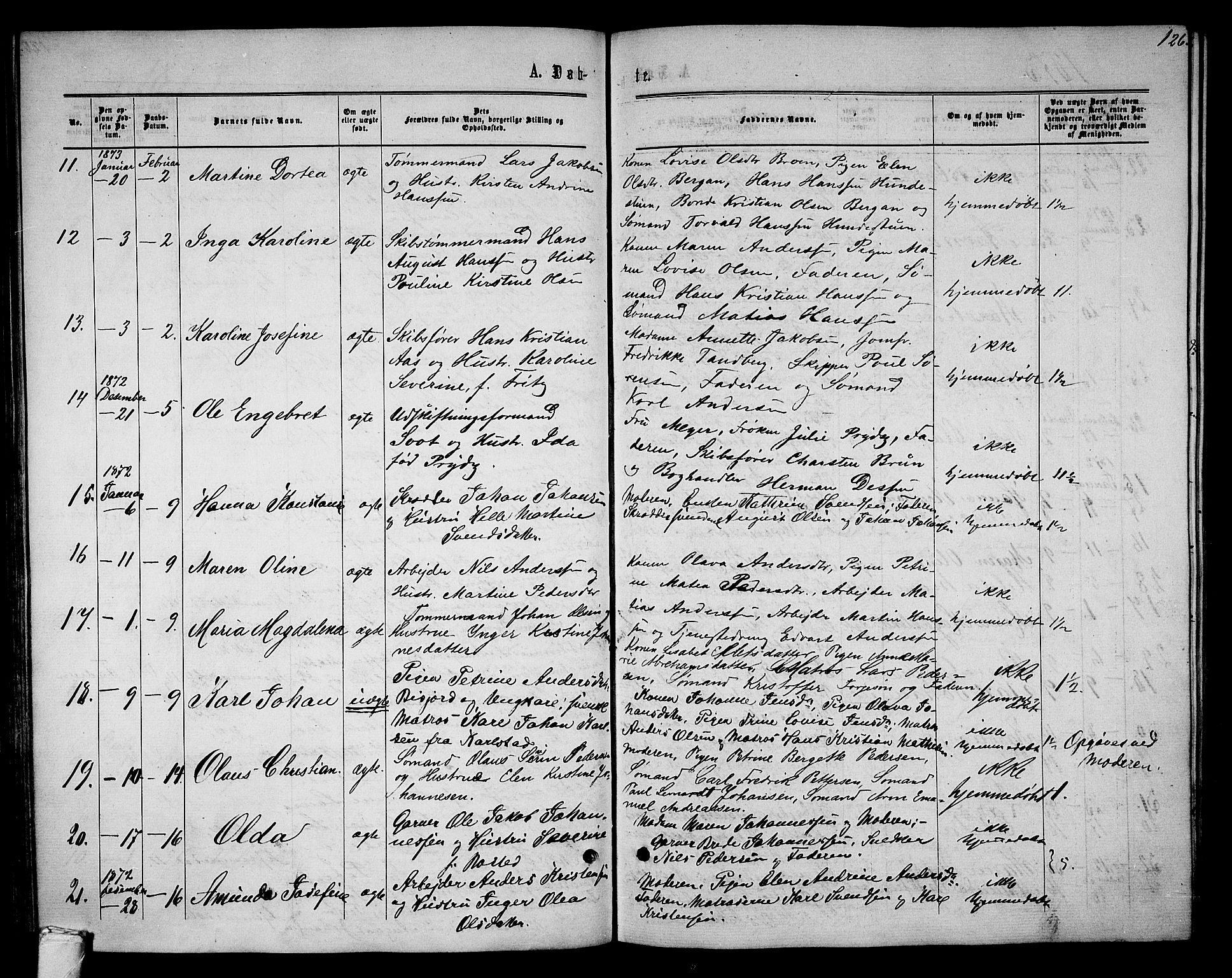 Tønsberg kirkebøker, SAKO/A-330/G/Ga/L0004: Parish register (copy) no. 4, 1865-1874, p. 126