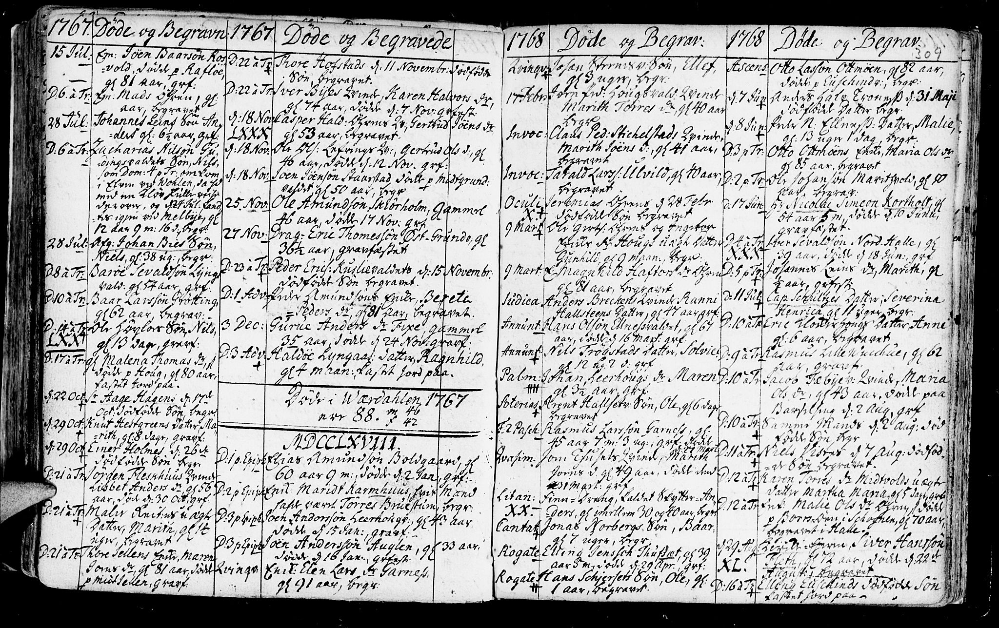 Ministerialprotokoller, klokkerbøker og fødselsregistre - Nord-Trøndelag, SAT/A-1458/723/L0231: Parish register (official) no. 723A02, 1748-1780, p. 309