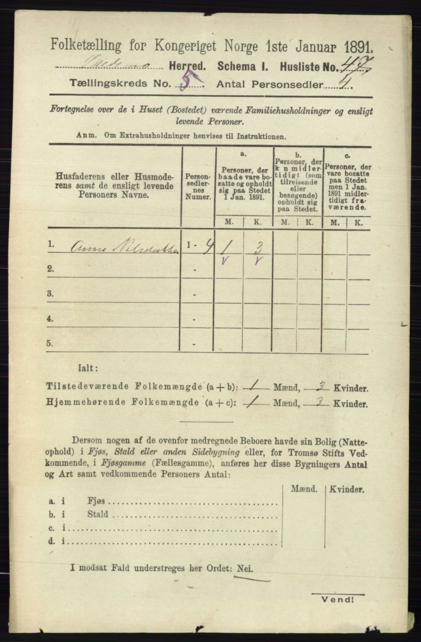 RA, 1891 census for 0231 Skedsmo, 1891, p. 2292