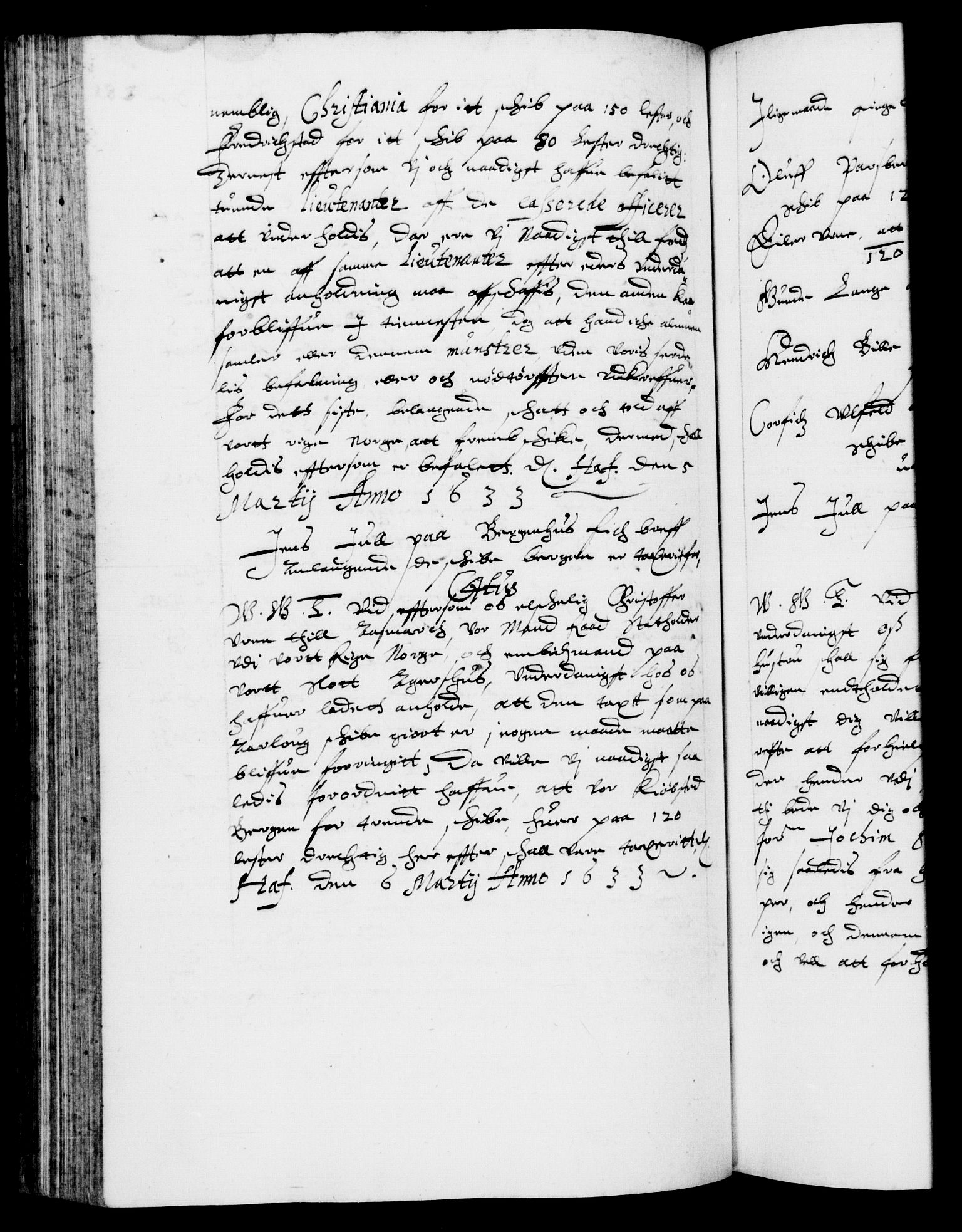 Danske Kanselli 1572-1799, RA/EA-3023/F/Fc/Fca/Fcab/L0005: Norske tegnelser (mikrofilm), 1628-1633, p. 281b