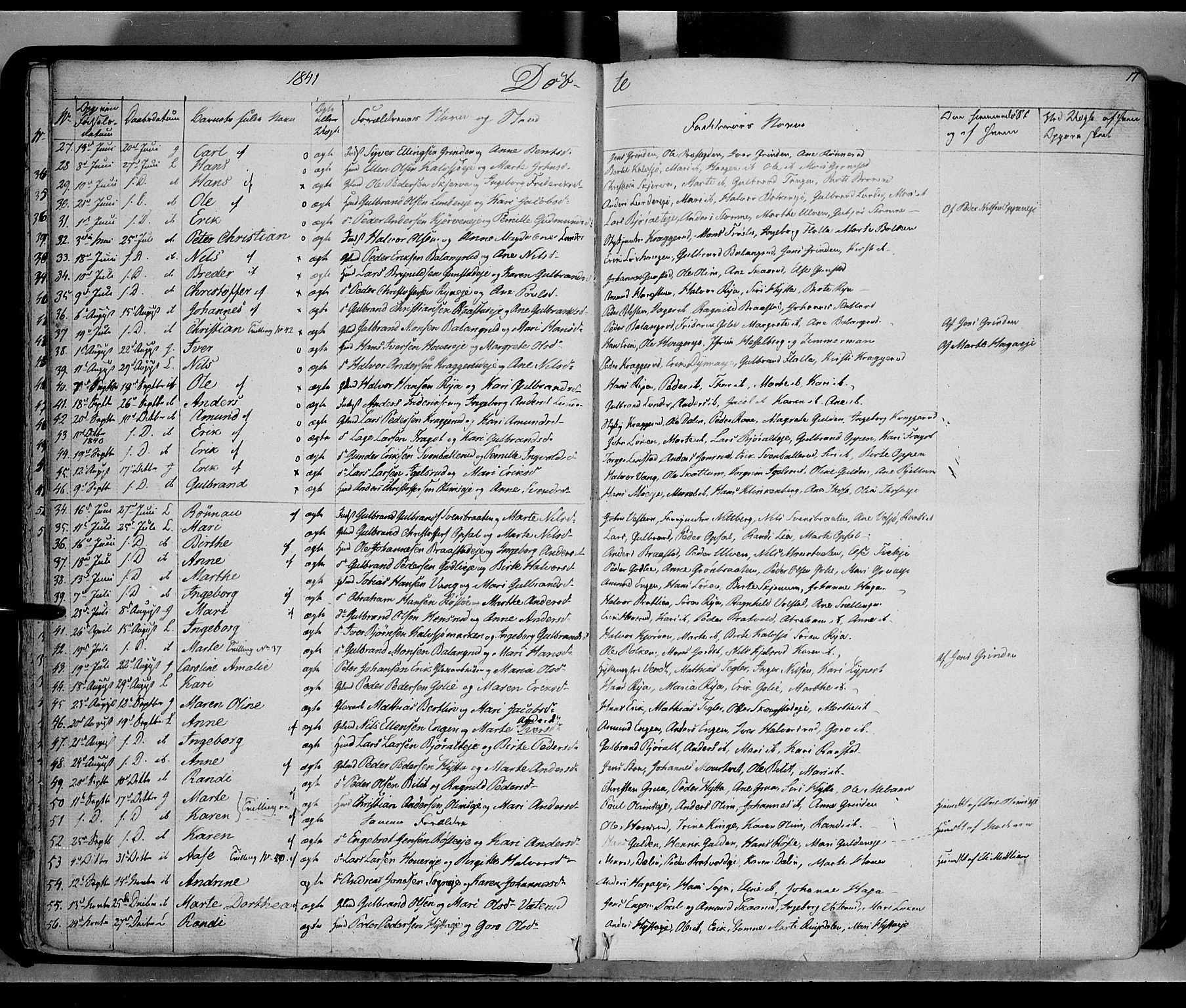Jevnaker prestekontor, SAH/PREST-116/H/Ha/Haa/L0006: Parish register (official) no. 6, 1837-1857, p. 17