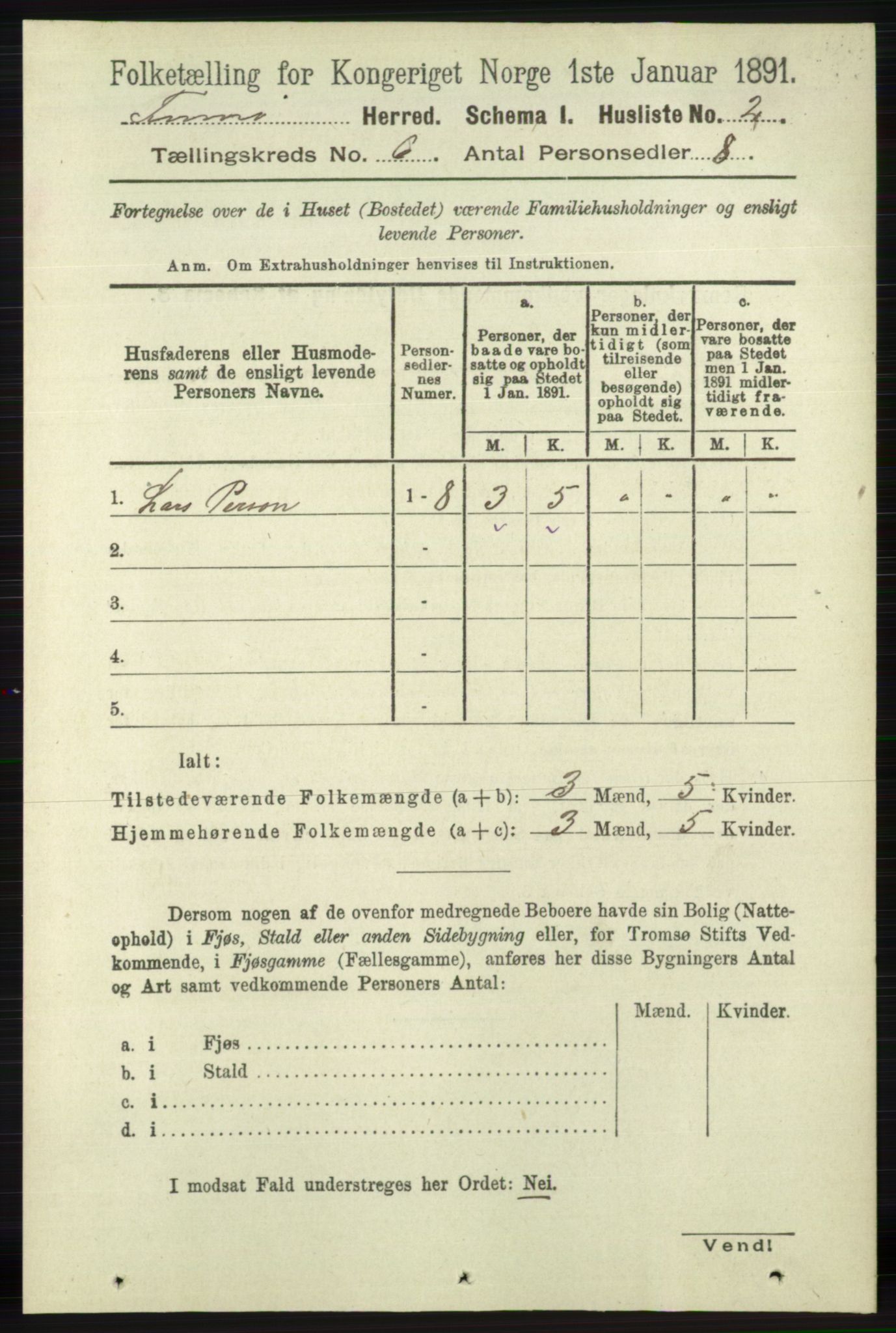 RA, 1891 census for 1141 Finnøy, 1891, p. 1245