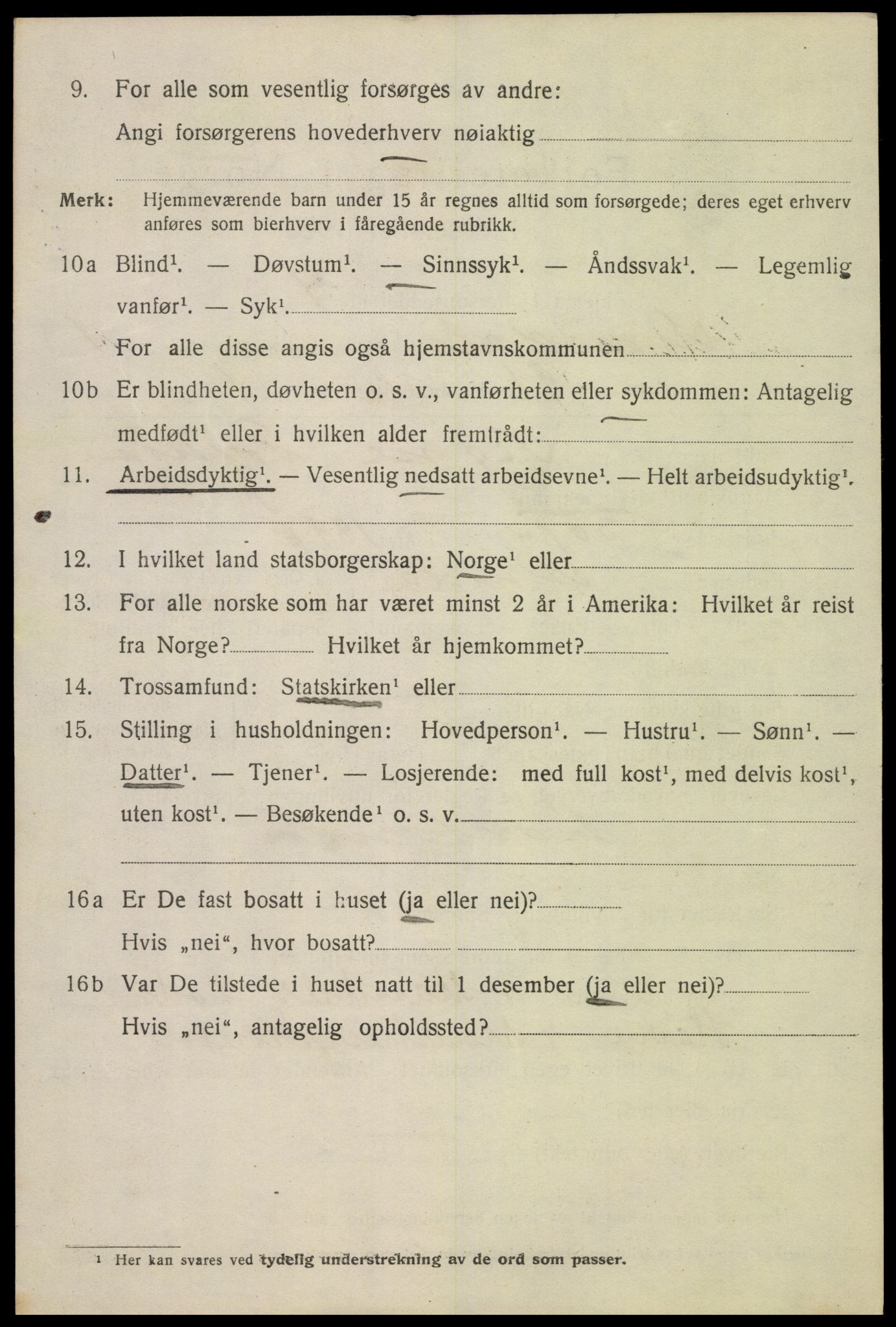 SAK, 1920 census for Mandal, 1920, p. 4188