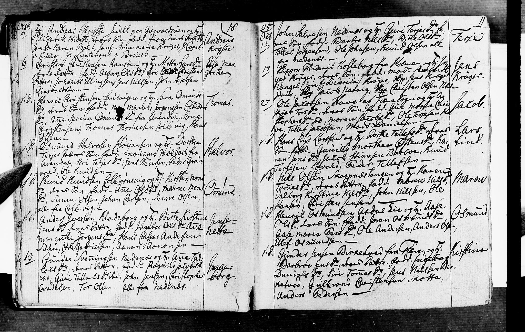 Øyestad sokneprestkontor, AV/SAK-1111-0049/F/Fa/L0011: Parish register (official) no. A 11, 1805-1824, p. 11