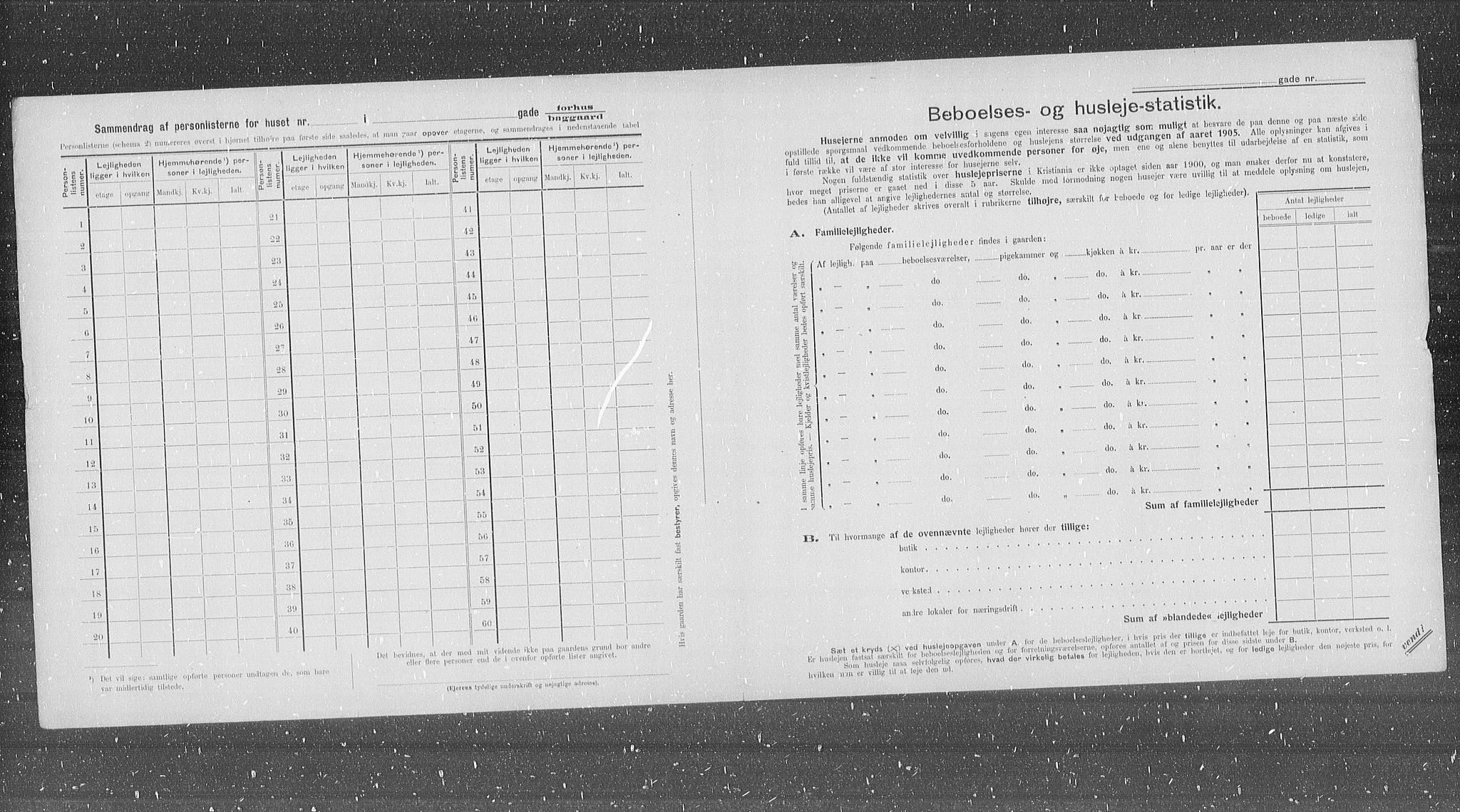 OBA, Municipal Census 1905 for Kristiania, 1905, p. 27311