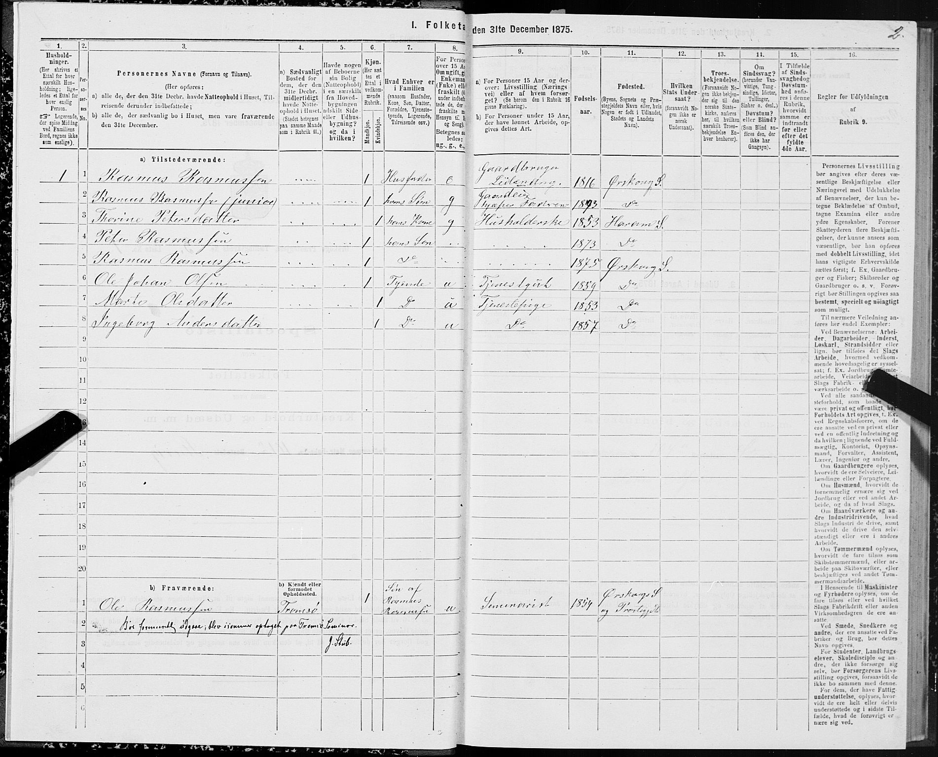 SAT, 1875 census for 1527P Ørskog, 1875, p. 3002