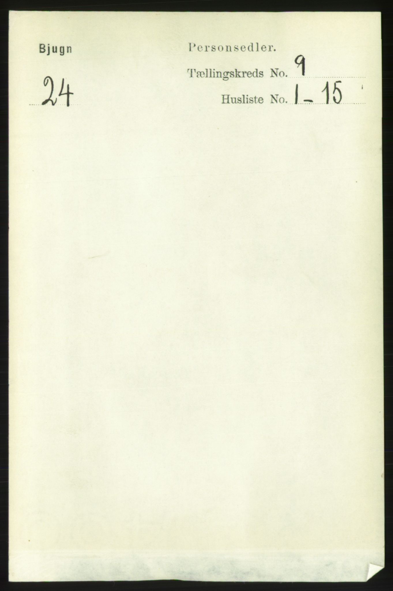 RA, 1891 census for 1627 Bjugn, 1891, p. 2382