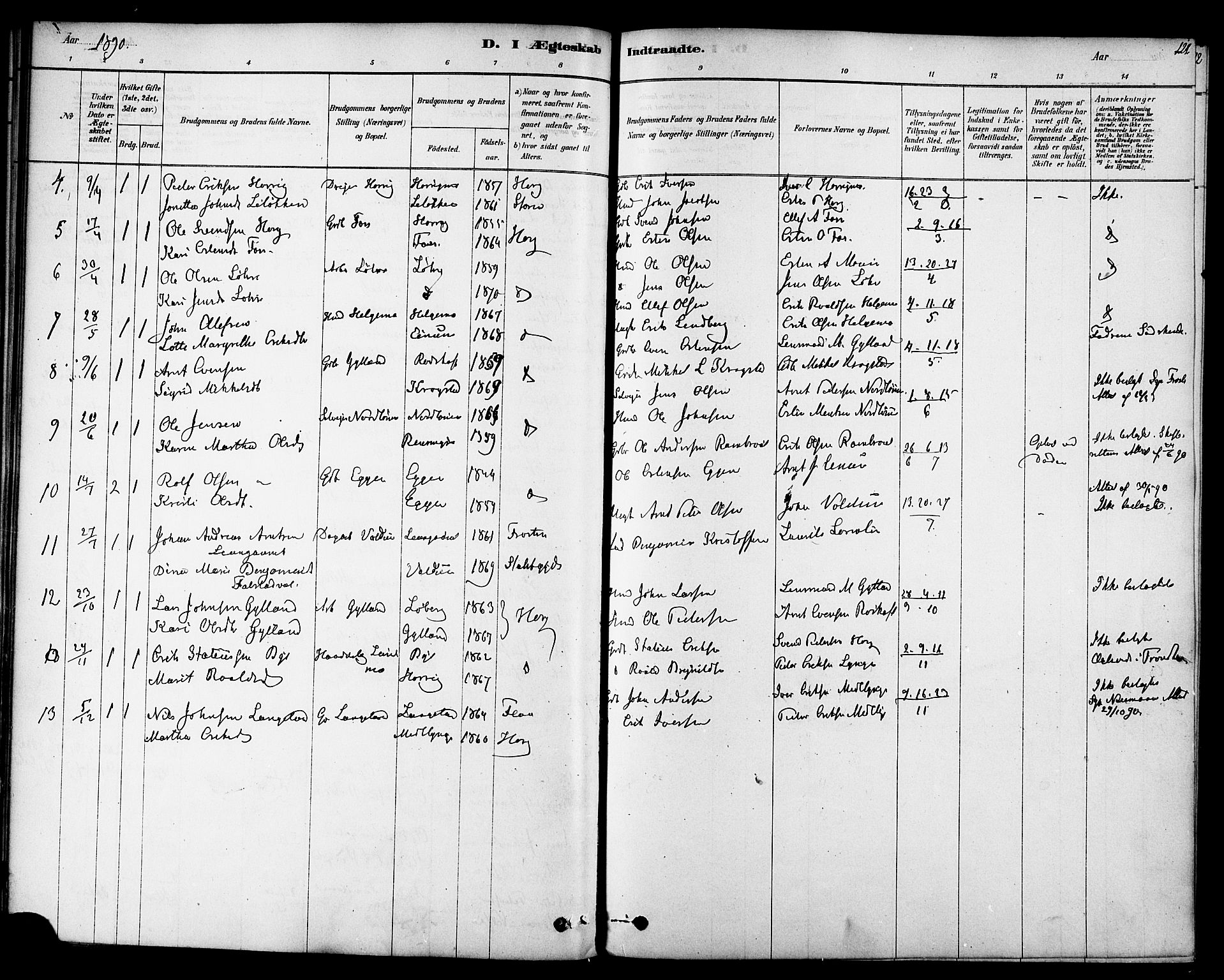 Ministerialprotokoller, klokkerbøker og fødselsregistre - Sør-Trøndelag, SAT/A-1456/692/L1105: Parish register (official) no. 692A05, 1878-1890, p. 121