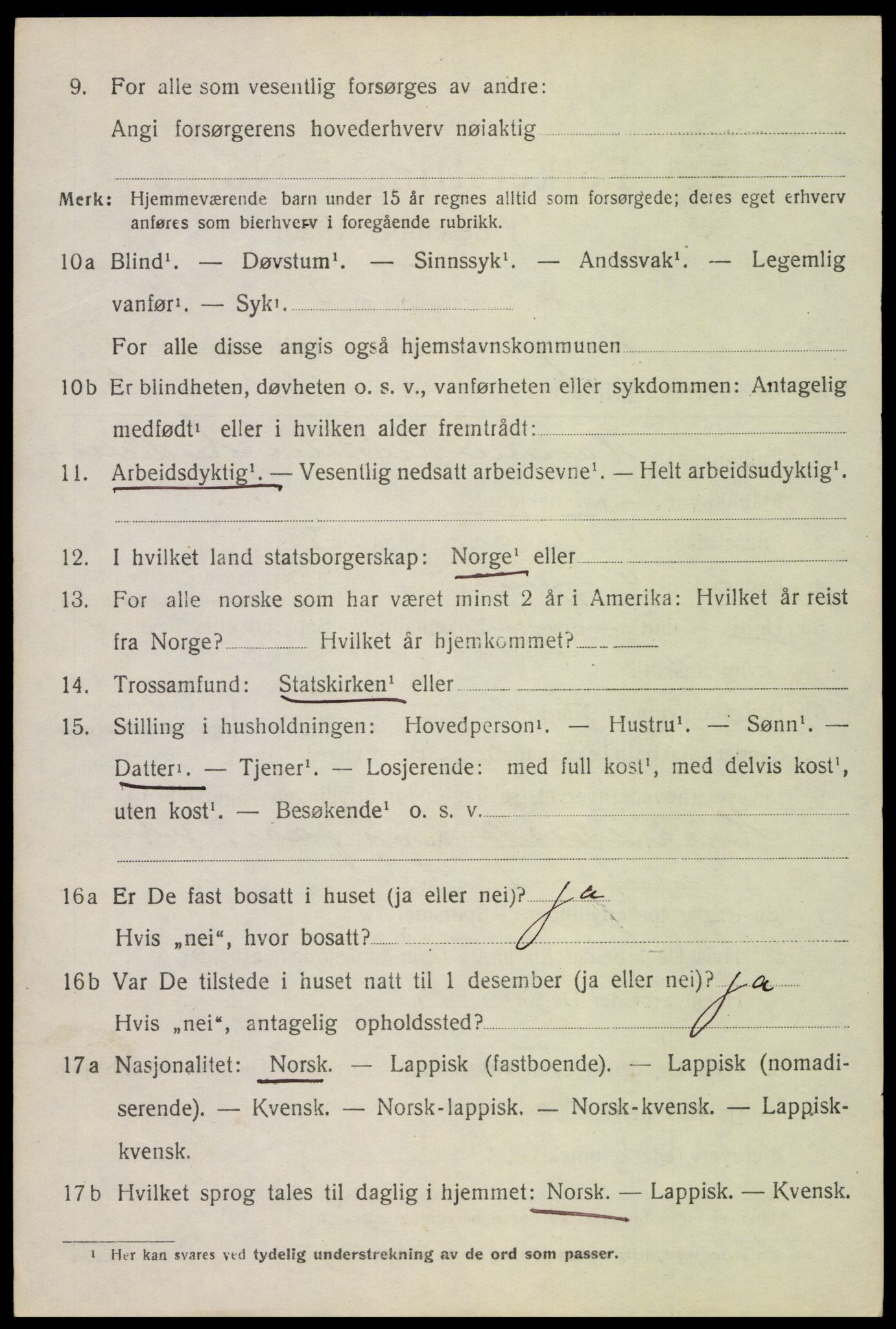 SAT, 1920 census for Borge, 1920, p. 5684