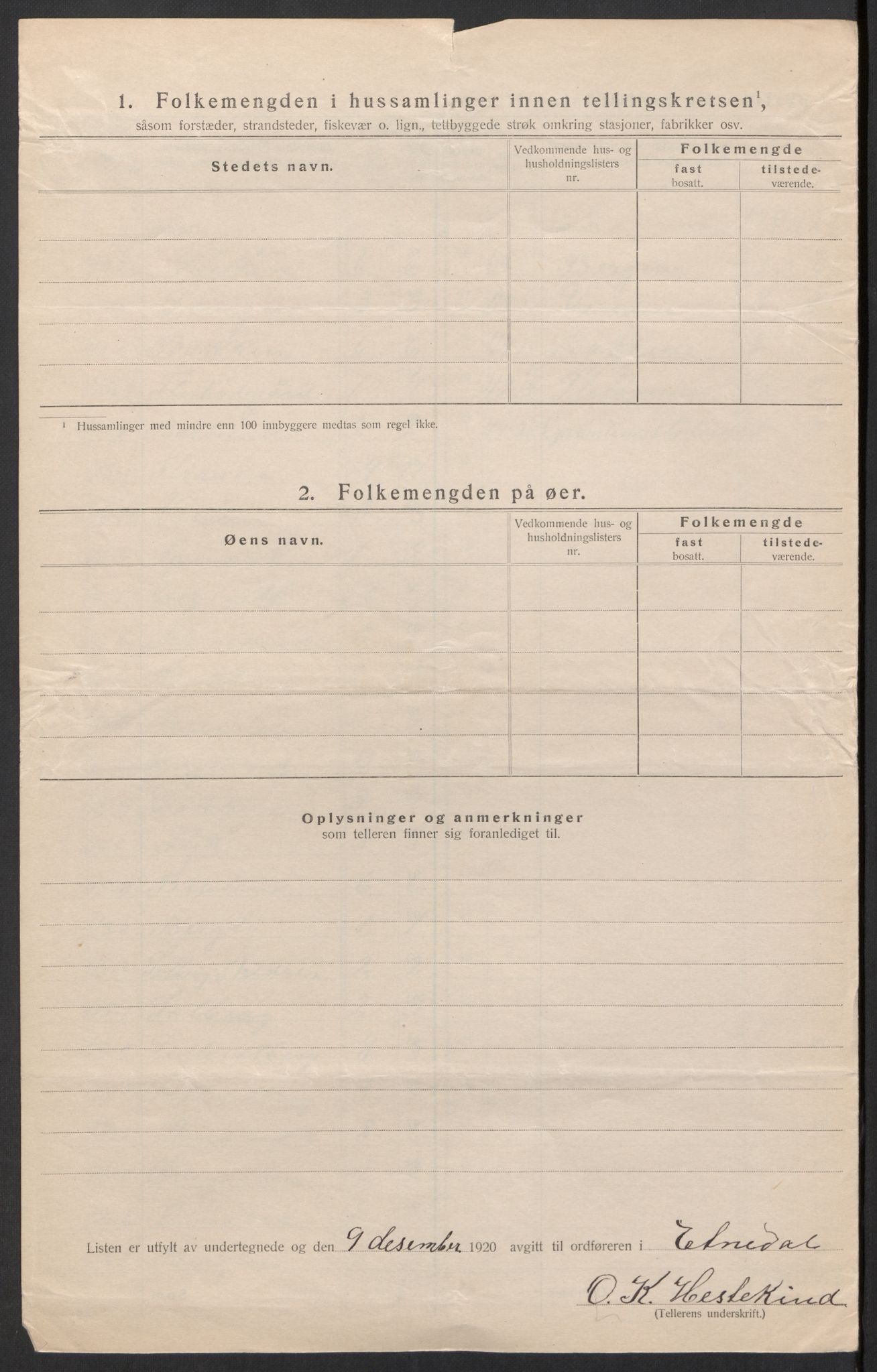 SAH, 1920 census for Etnedal, 1920, p. 21