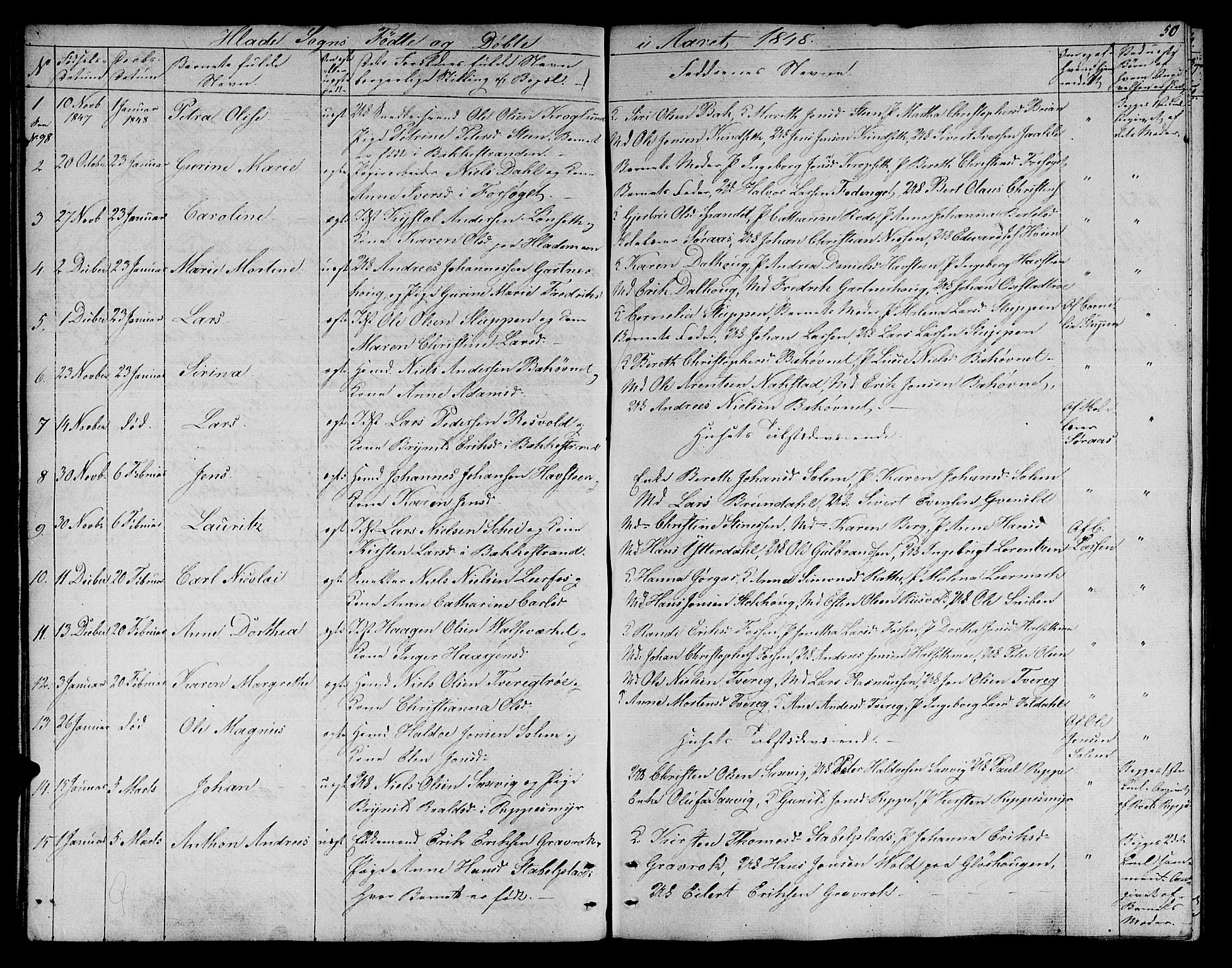 Ministerialprotokoller, klokkerbøker og fødselsregistre - Sør-Trøndelag, SAT/A-1456/606/L0309: Parish register (copy) no. 606C05, 1841-1849, p. 50
