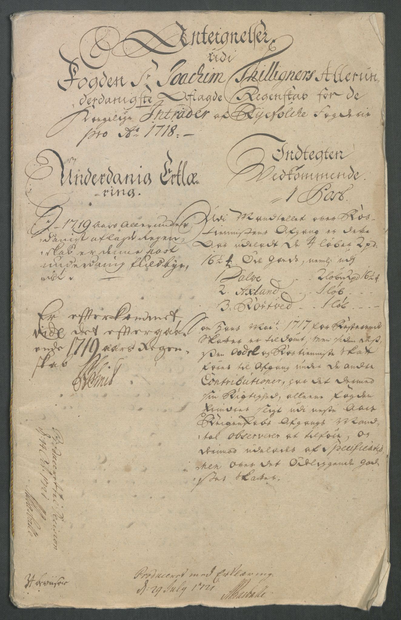 Rentekammeret inntil 1814, Reviderte regnskaper, Fogderegnskap, AV/RA-EA-4092/R47/L2871: Fogderegnskap Ryfylke, 1718, p. 403