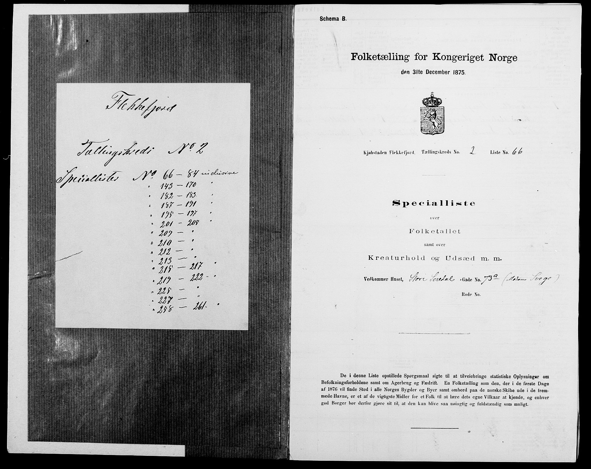 SAK, 1875 census for 1004B Flekkefjord/Flekkefjord, 1875, p. 236