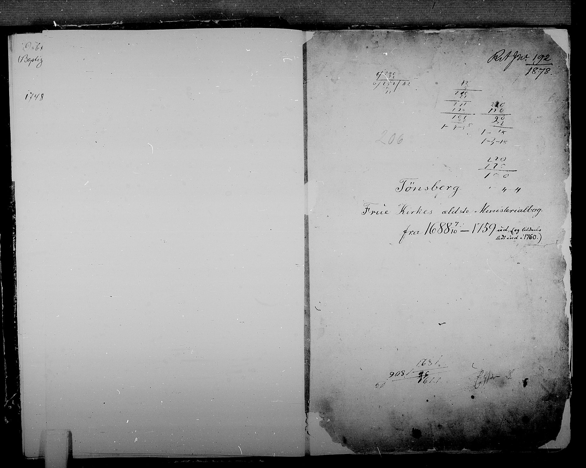 Tønsberg kirkebøker, AV/SAKO-A-330/F/Fa/L0001: Parish register (official) no. I 1, 1688-1760