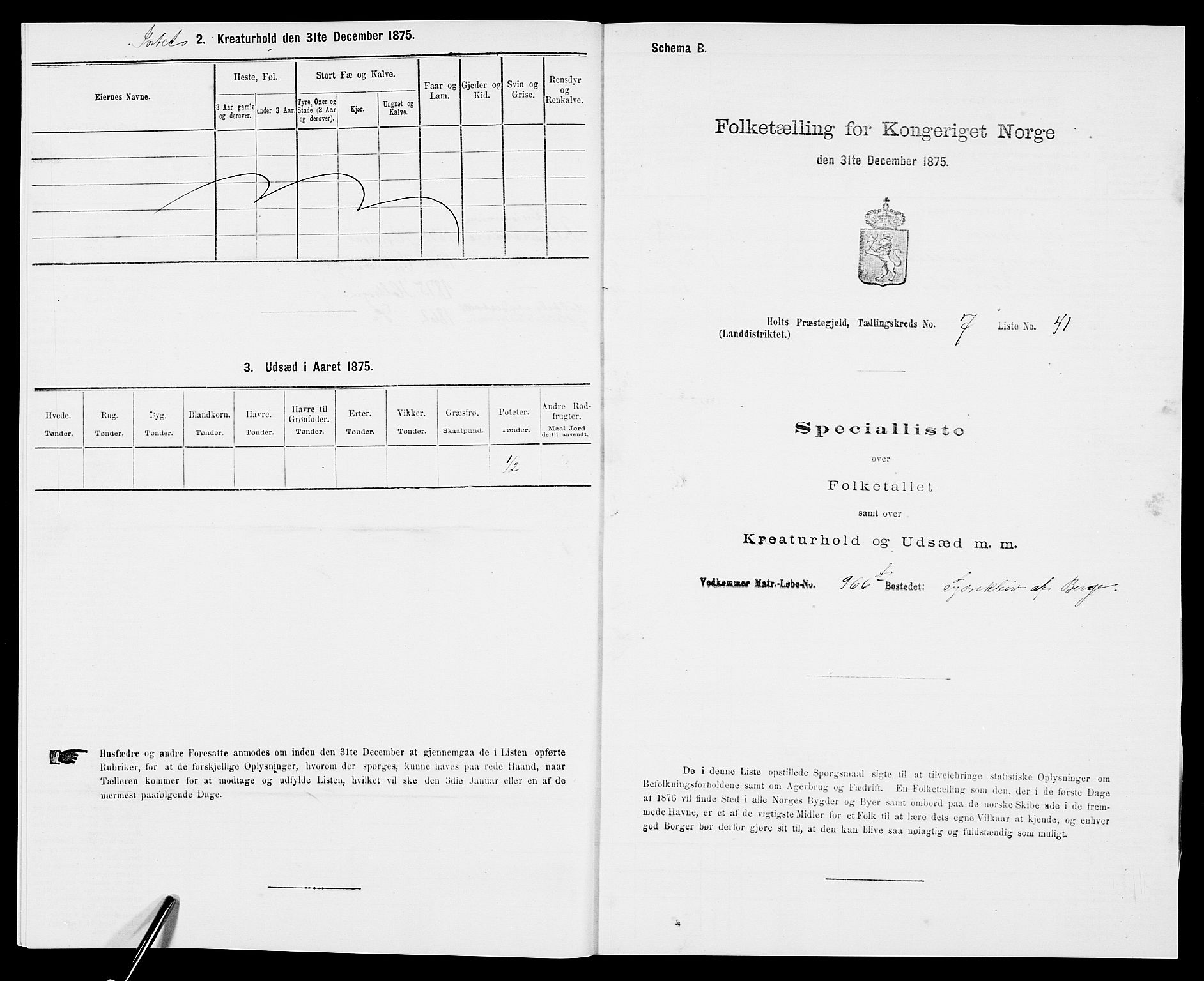 SAK, 1875 census for 0914L Holt/Holt, 1875, p. 857