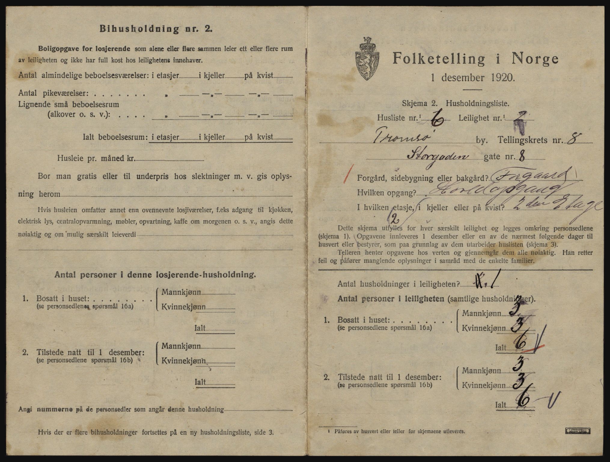 SATØ, 1920 census for Tromsø, 1920, p. 4465