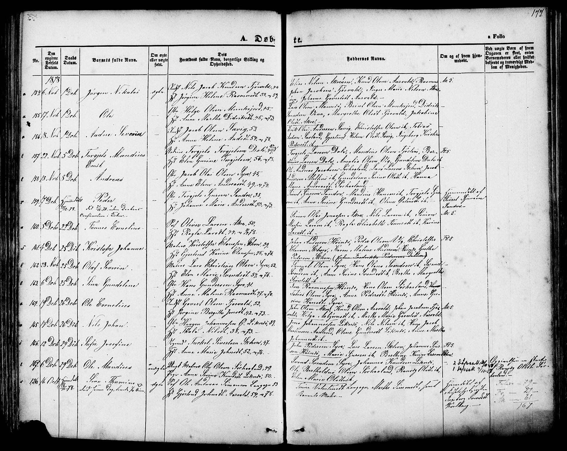 Skudenes sokneprestkontor, SAST/A -101849/H/Ha/Haa/L0006: Parish register (official) no. A 4, 1864-1881, p. 177