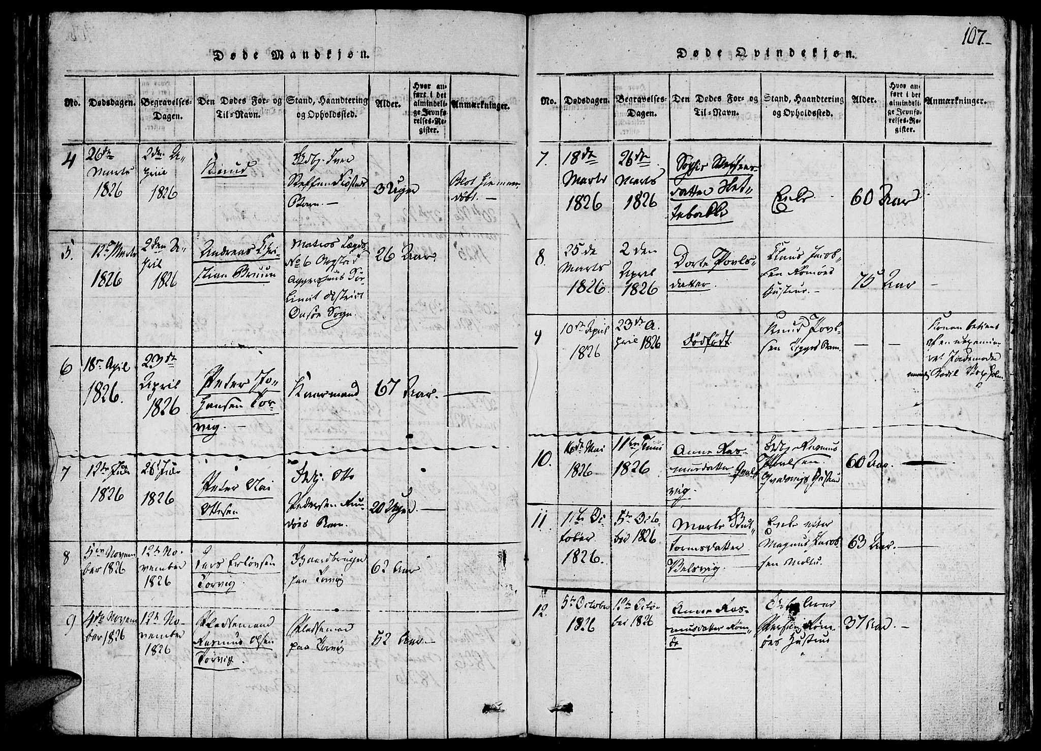 Ministerialprotokoller, klokkerbøker og fødselsregistre - Møre og Romsdal, AV/SAT-A-1454/507/L0069: Parish register (official) no. 507A04, 1816-1841, p. 107