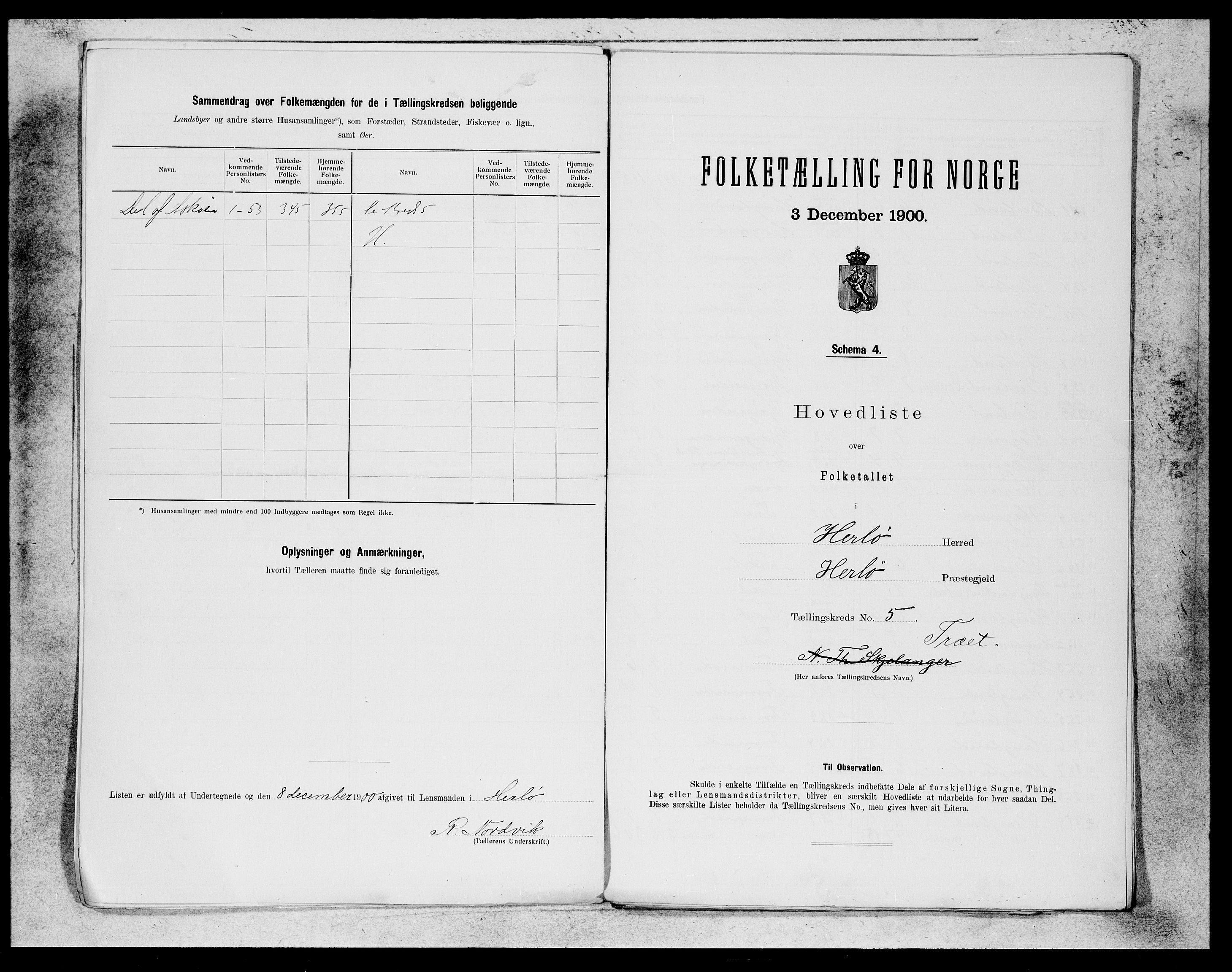 SAB, 1900 census for Herdla, 1900, p. 9