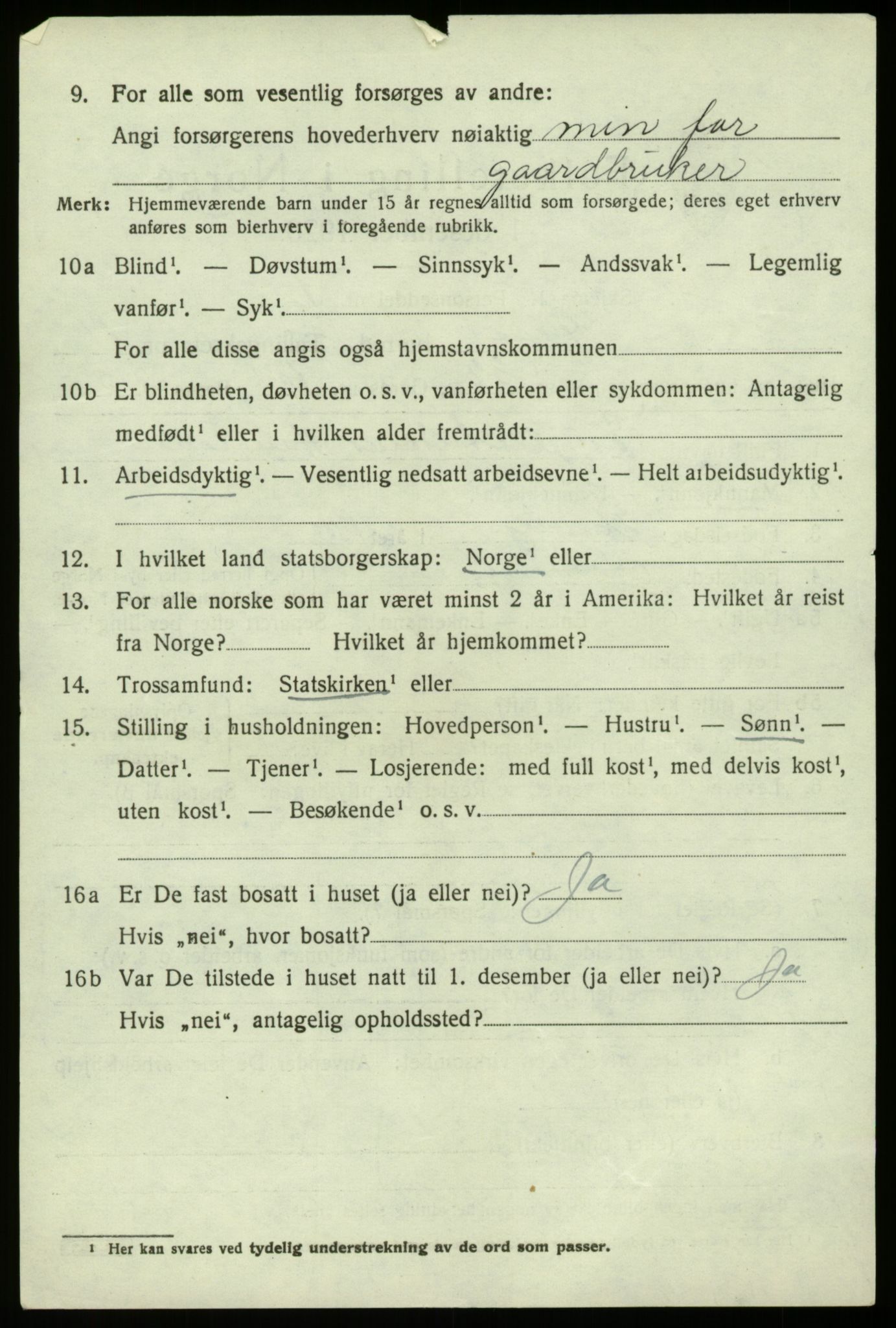 SAB, 1920 census for Fana, 1920, p. 20988