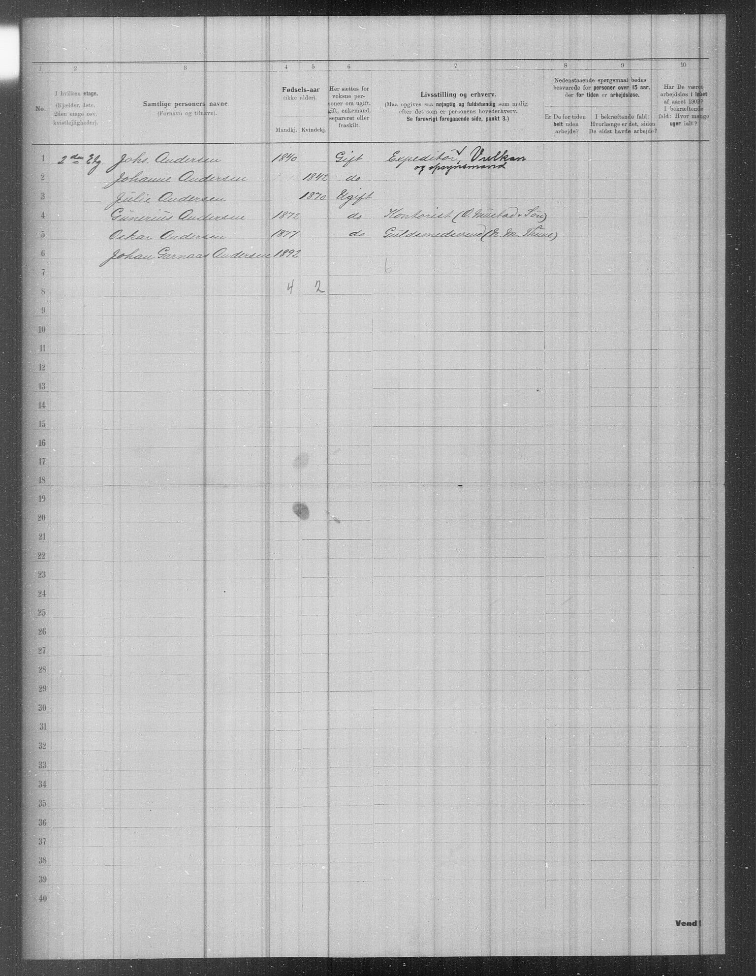 OBA, Municipal Census 1902 for Kristiania, 1902, p. 1690