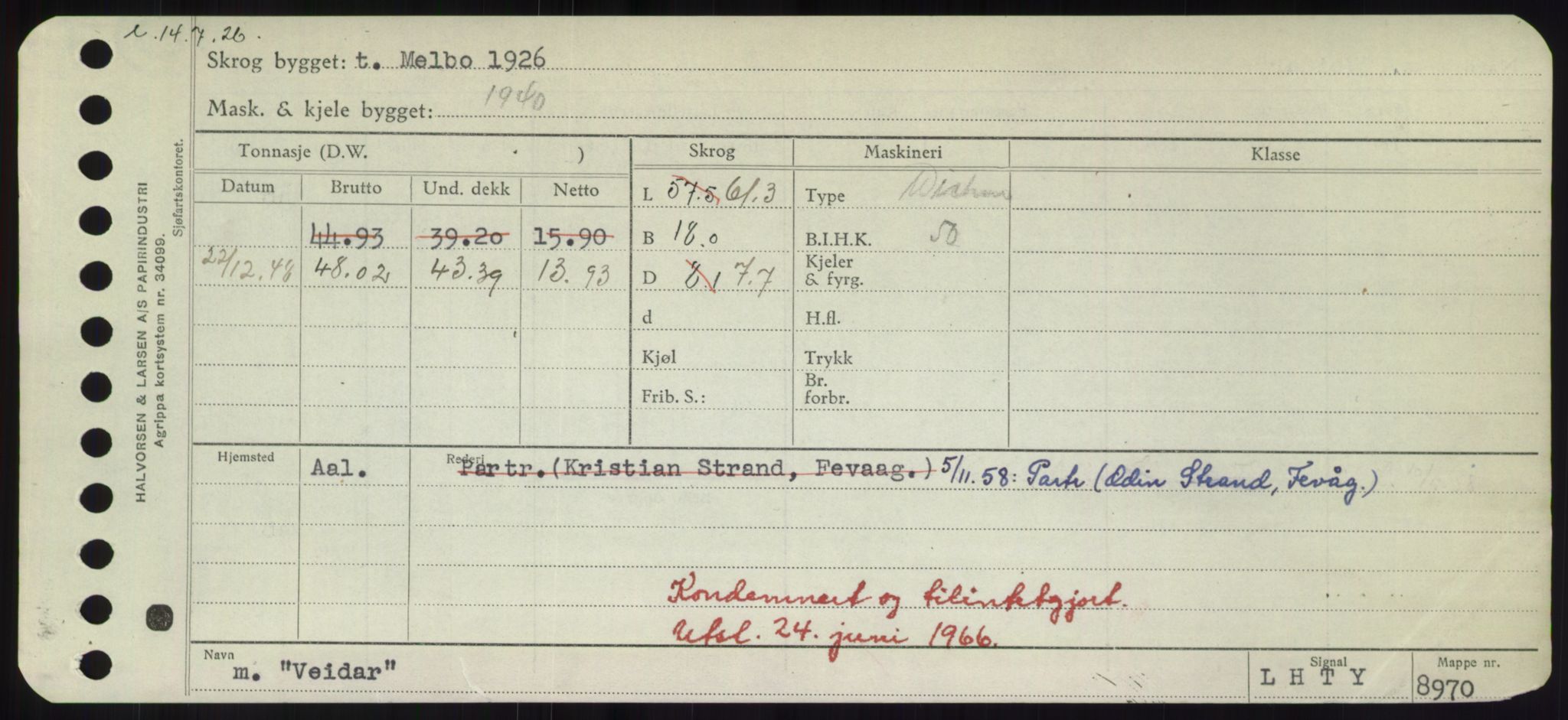 Sjøfartsdirektoratet med forløpere, Skipsmålingen, RA/S-1627/H/Hd/L0040: Fartøy, U-Ve, p. 561