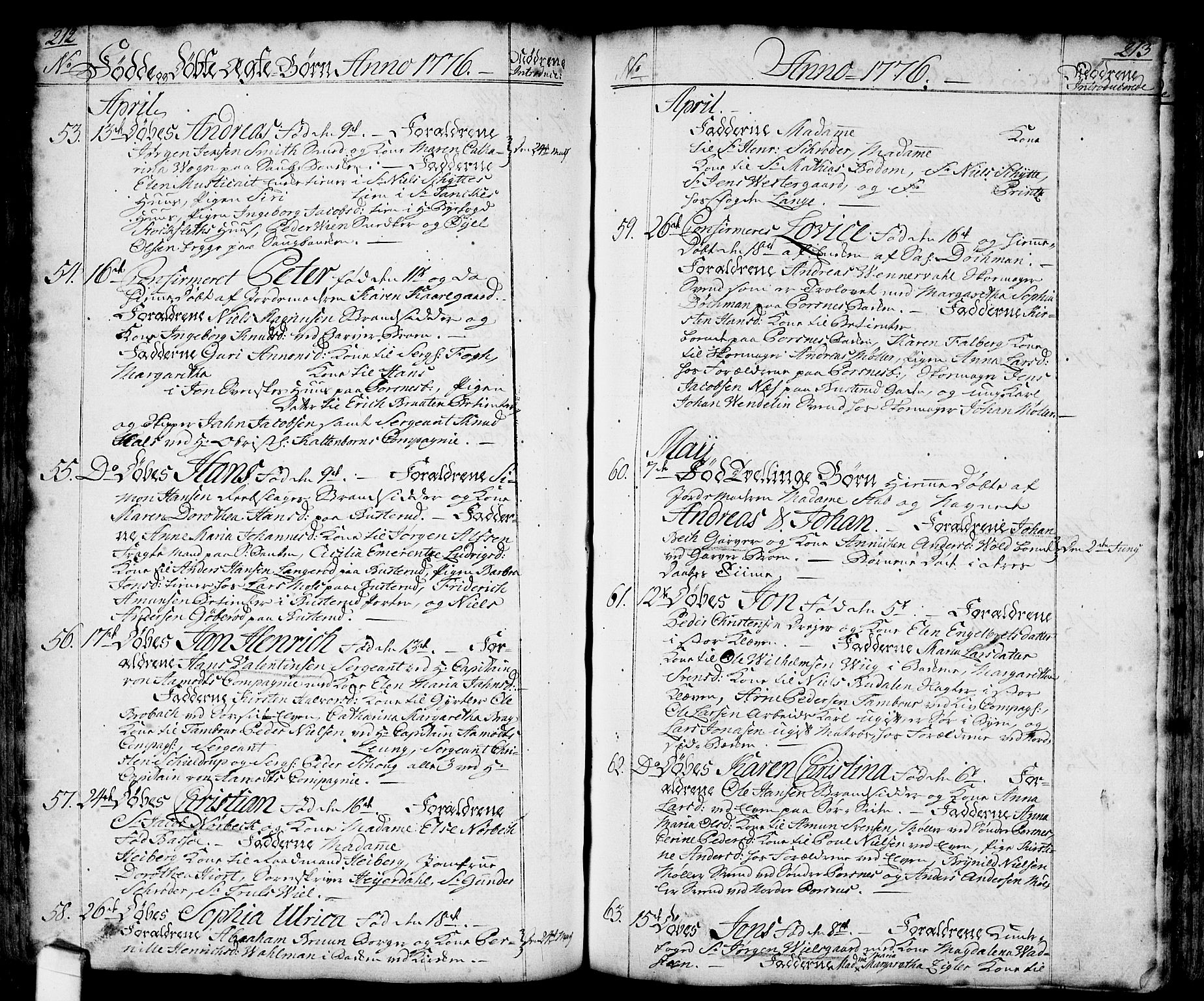 Halden prestekontor Kirkebøker, SAO/A-10909/F/Fa/L0001: Parish register (official) no. I 1, 1758-1791, p. 212-213