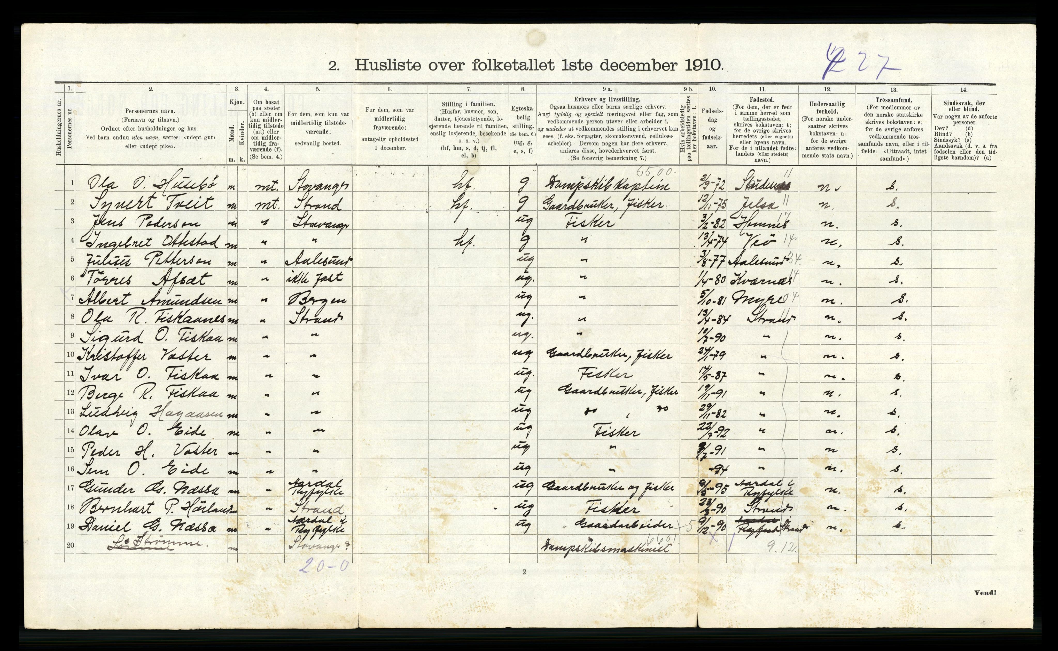 RA, 1910 census for Fister, 1910, p. 199