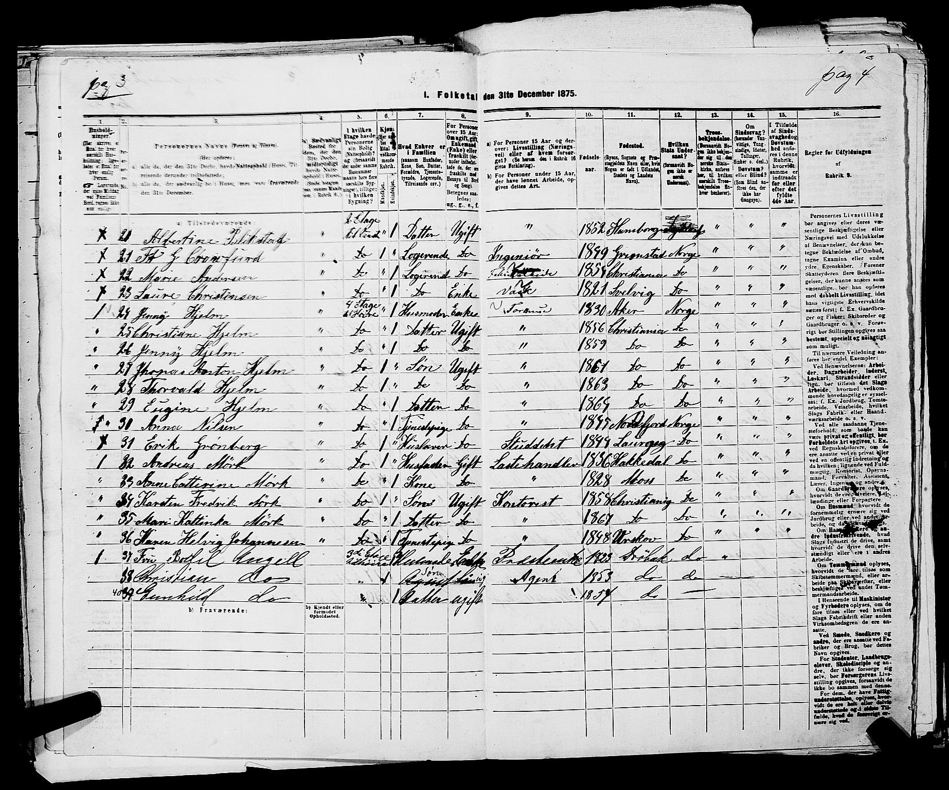 RA, 1875 census for 0301 Kristiania, 1875, p. 1782