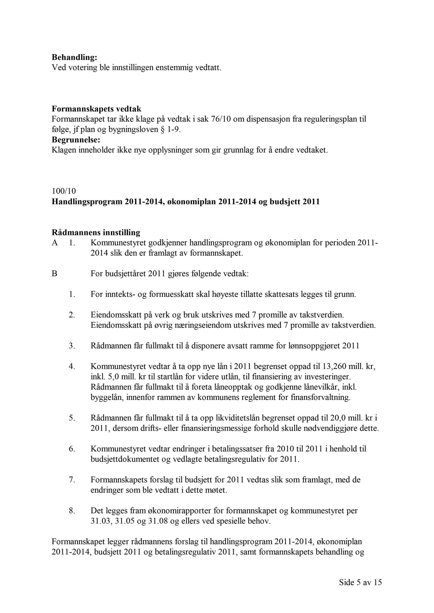 Klæbu Kommune, TRKO/KK/02-FS/L003: Formannsskapet - Møtedokumenter, 2010, p. 2206