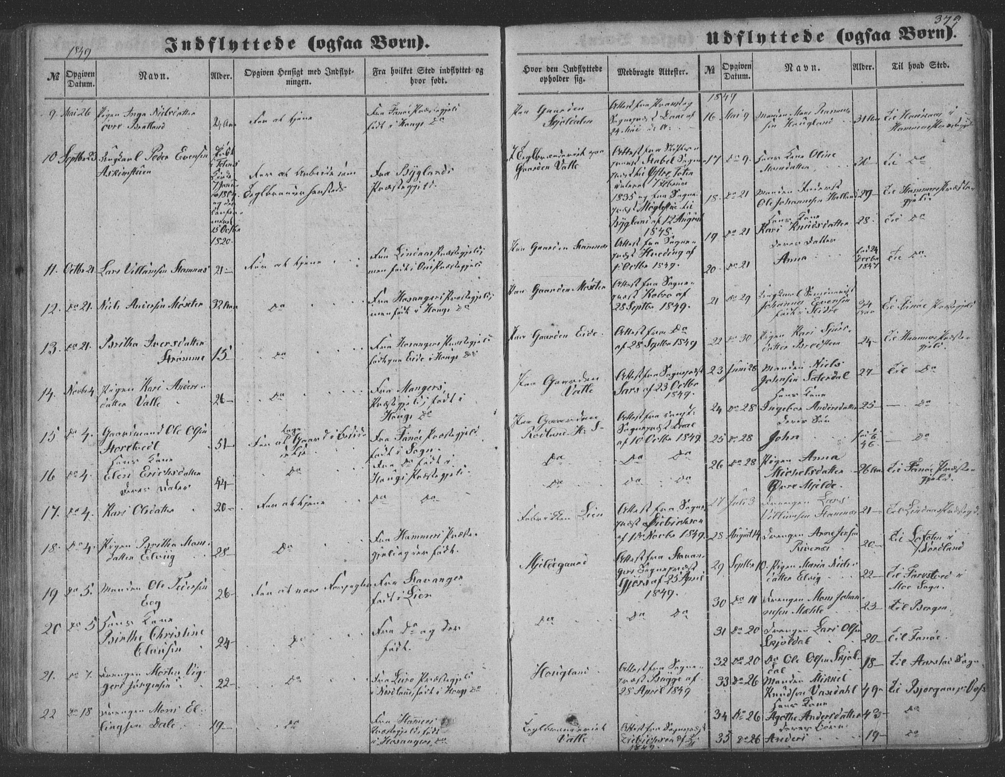 Haus sokneprestembete, AV/SAB-A-75601/H/Haa: Parish register (official) no. A 16 II, 1848-1857, p. 379