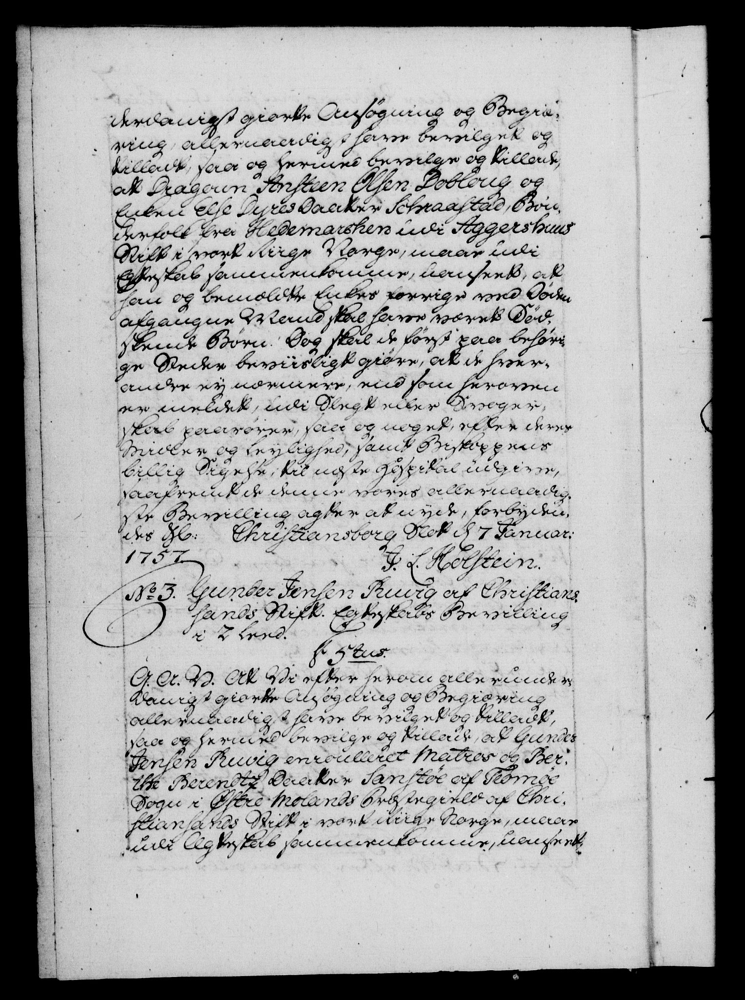 Danske Kanselli 1572-1799, AV/RA-EA-3023/F/Fc/Fca/Fcaa/L0040: Norske registre, 1757-1759, p. 2b