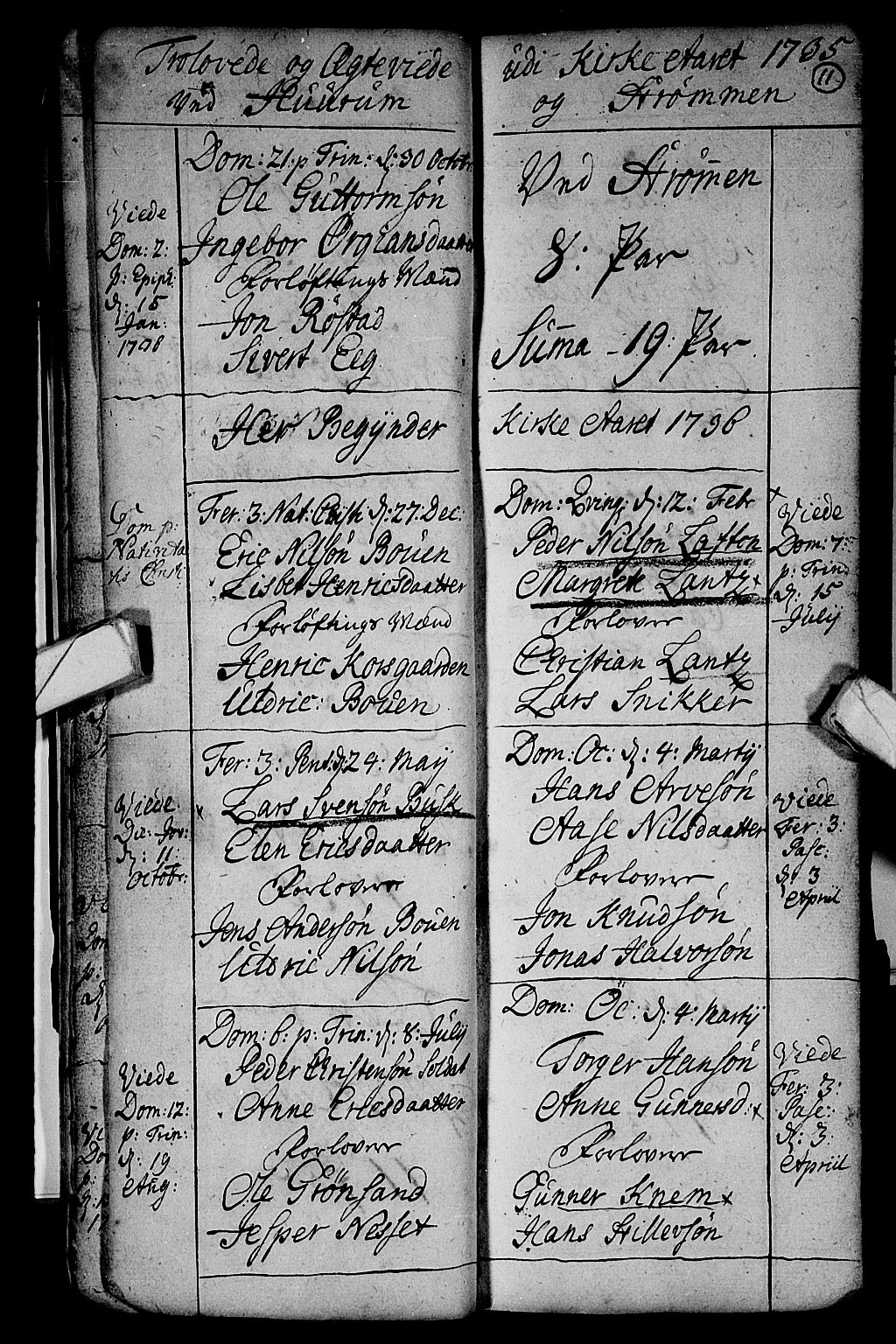 Hurum kirkebøker, SAKO/A-229/F/Fa/L0003: Parish register (official) no. 3, 1733-1757, p. 11