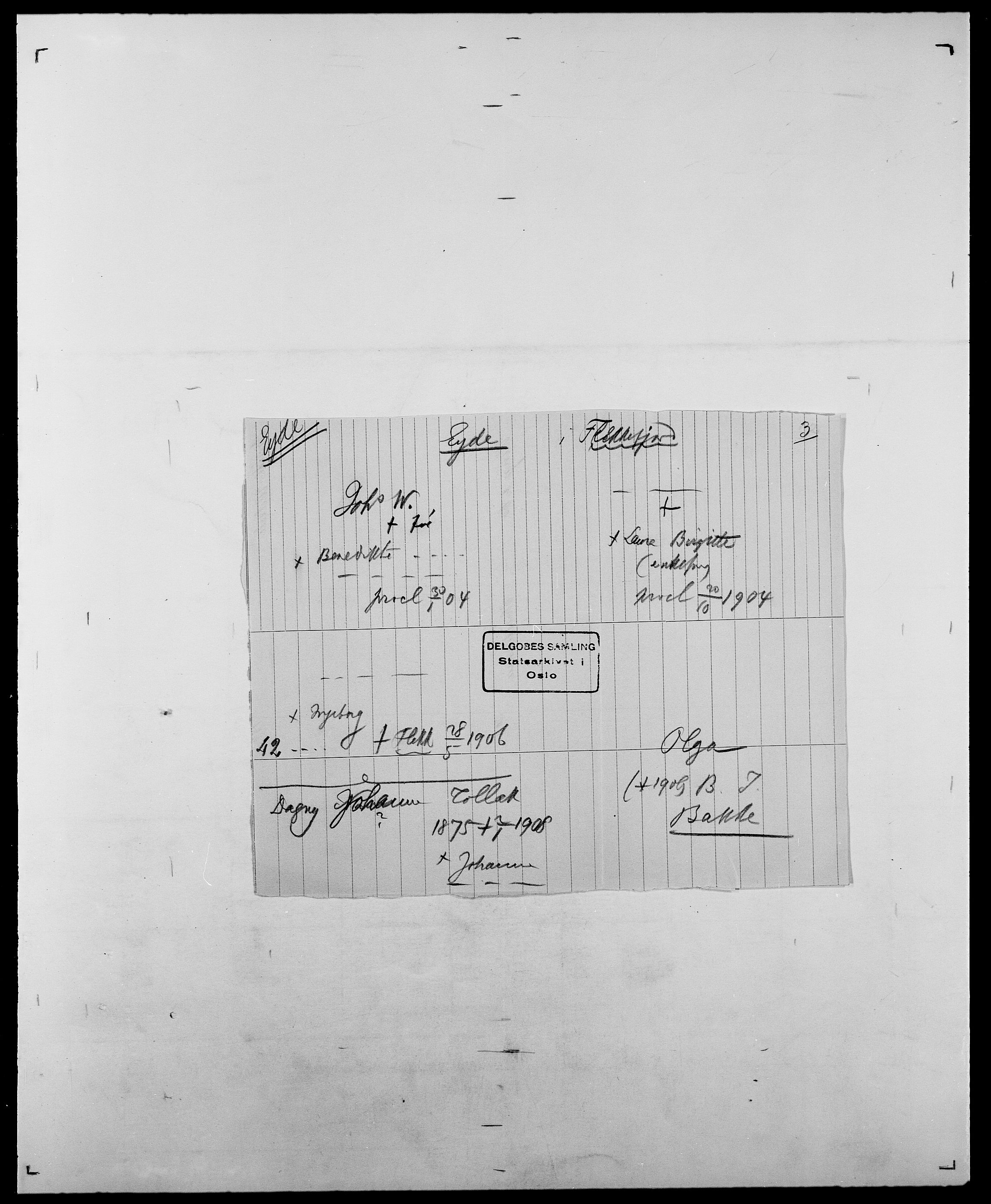 Delgobe, Charles Antoine - samling, AV/SAO-PAO-0038/D/Da/L0010: Dürendahl - Fagelund, p. 706