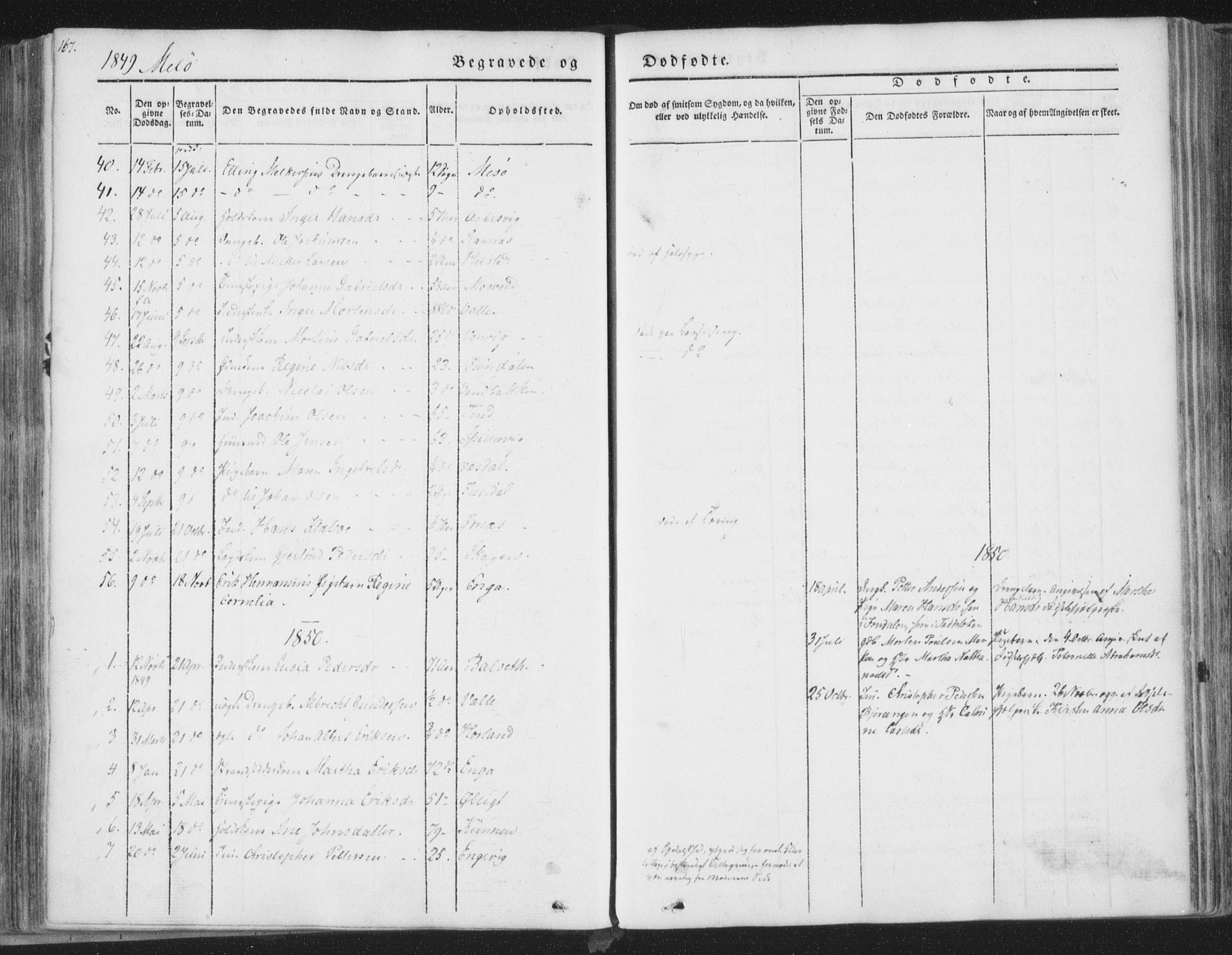 Ministerialprotokoller, klokkerbøker og fødselsregistre - Nordland, AV/SAT-A-1459/841/L0604: Parish register (official) no. 841A09 /2, 1845-1862, p. 167