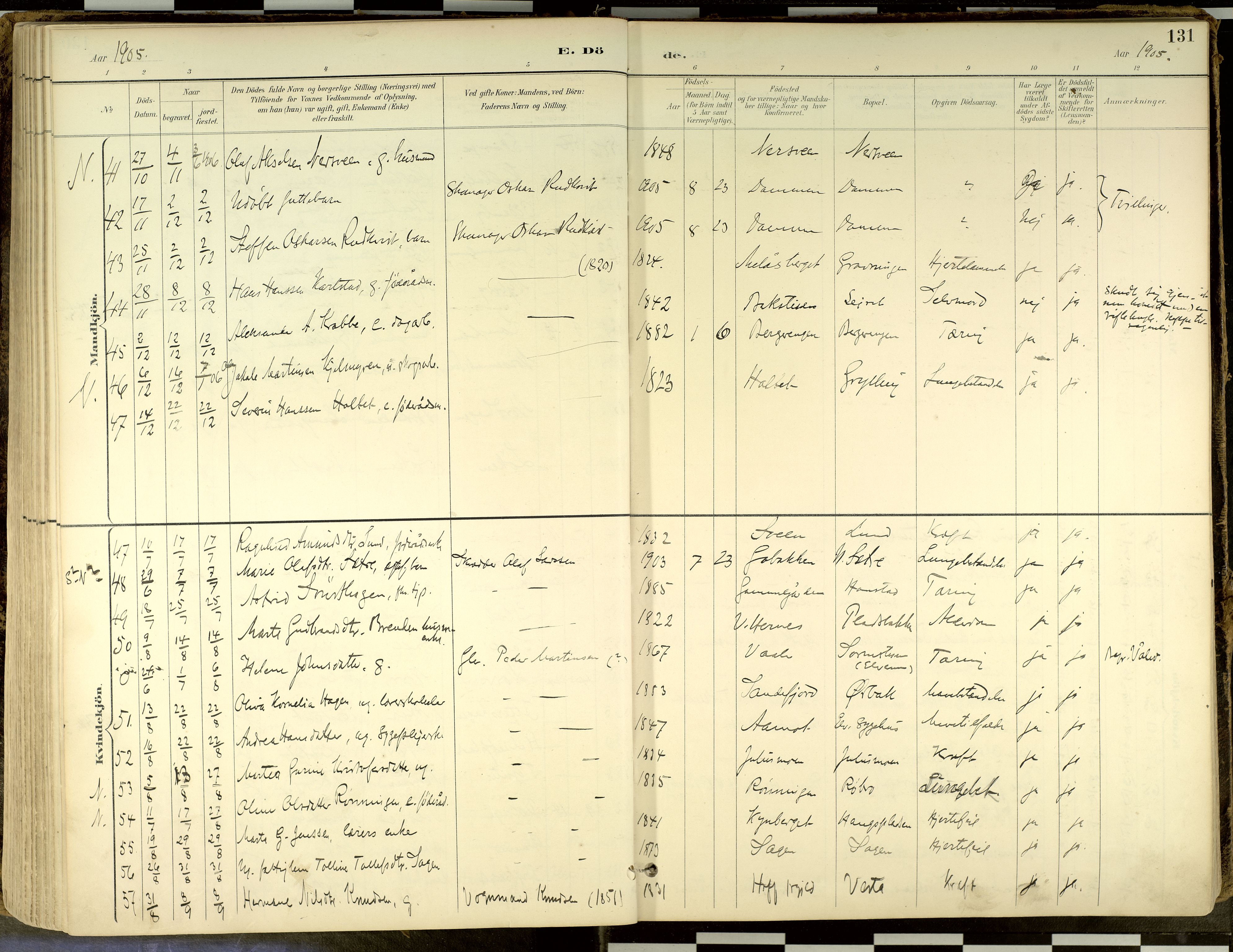 Elverum prestekontor, AV/SAH-PREST-044/H/Ha/Haa/L0018: Parish register (official) no. 18, 1894-1914, p. 131