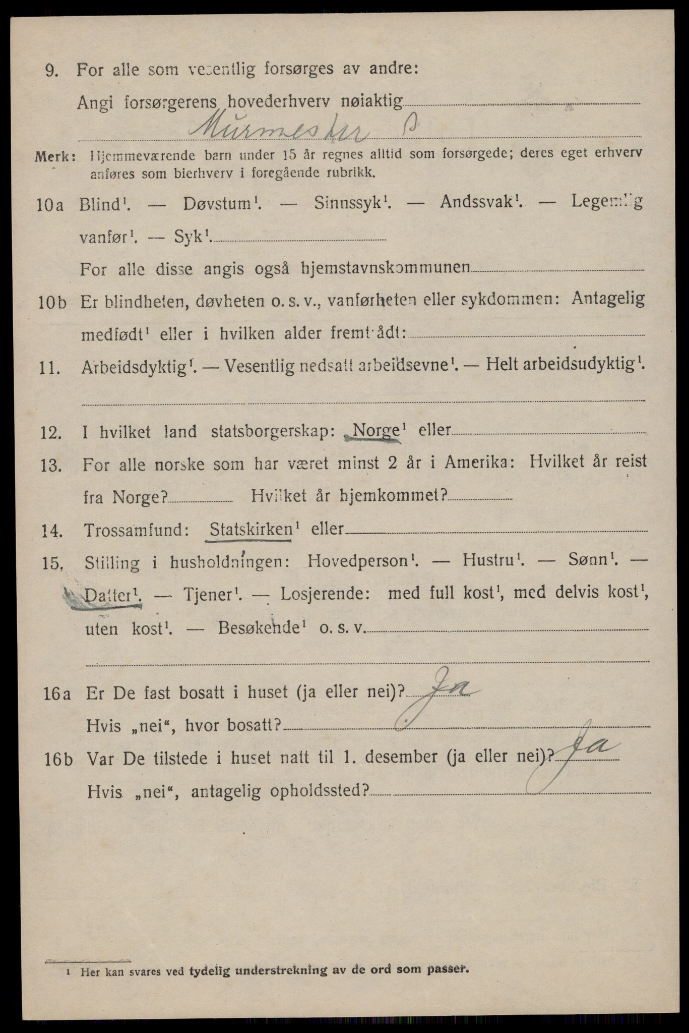 SAST, 1920 census for Høyland, 1920, p. 5717