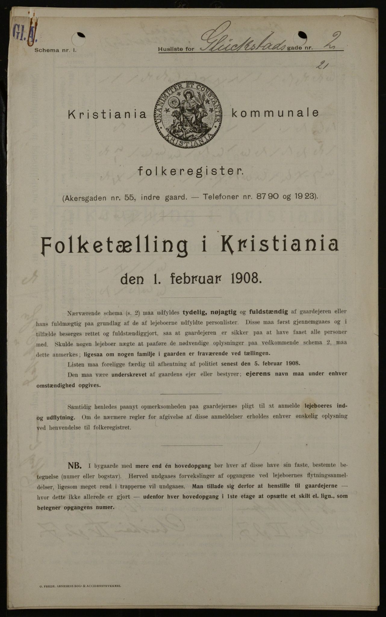 OBA, Municipal Census 1908 for Kristiania, 1908, p. 26423