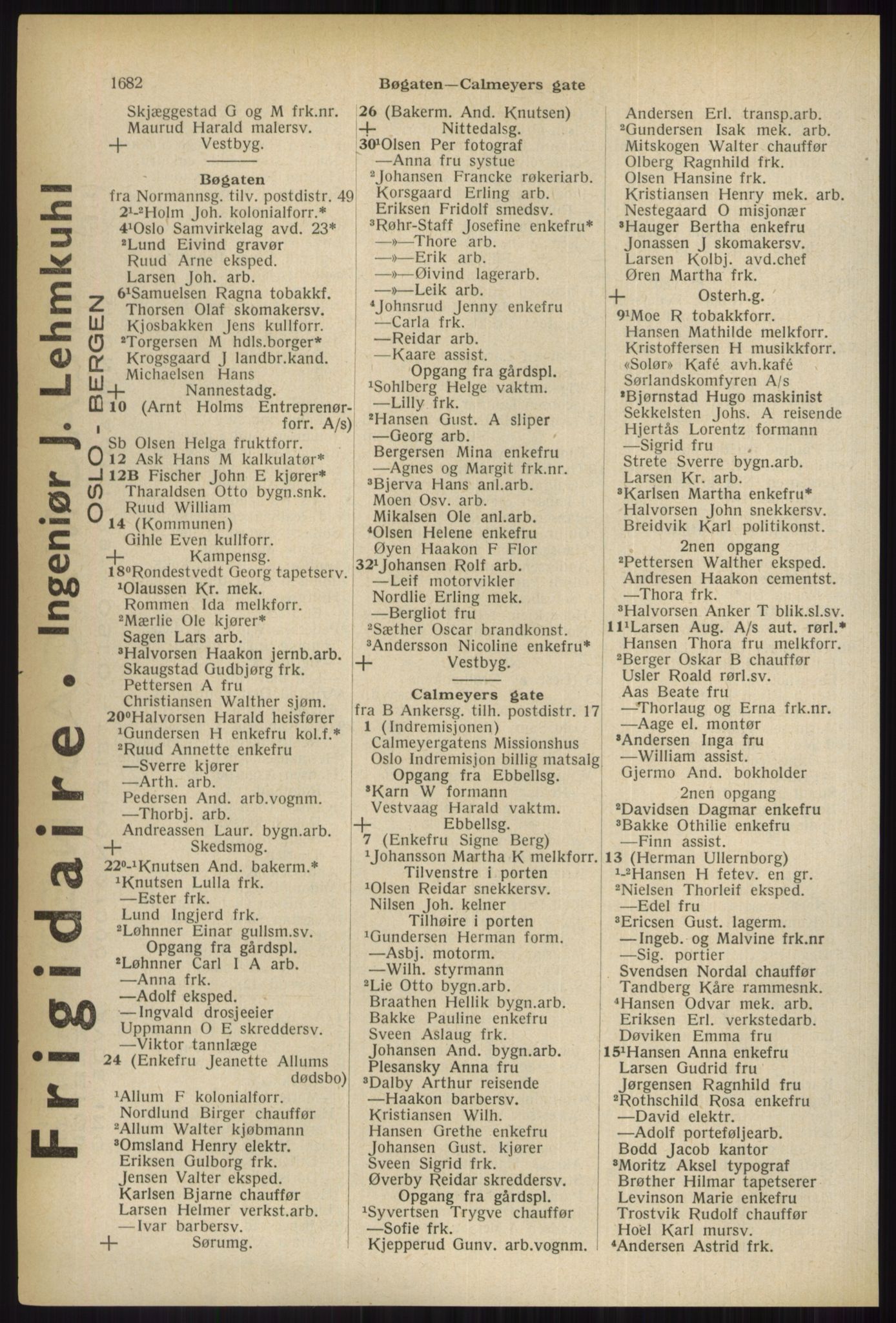 Kristiania/Oslo adressebok, PUBL/-, 1937, p. 1682