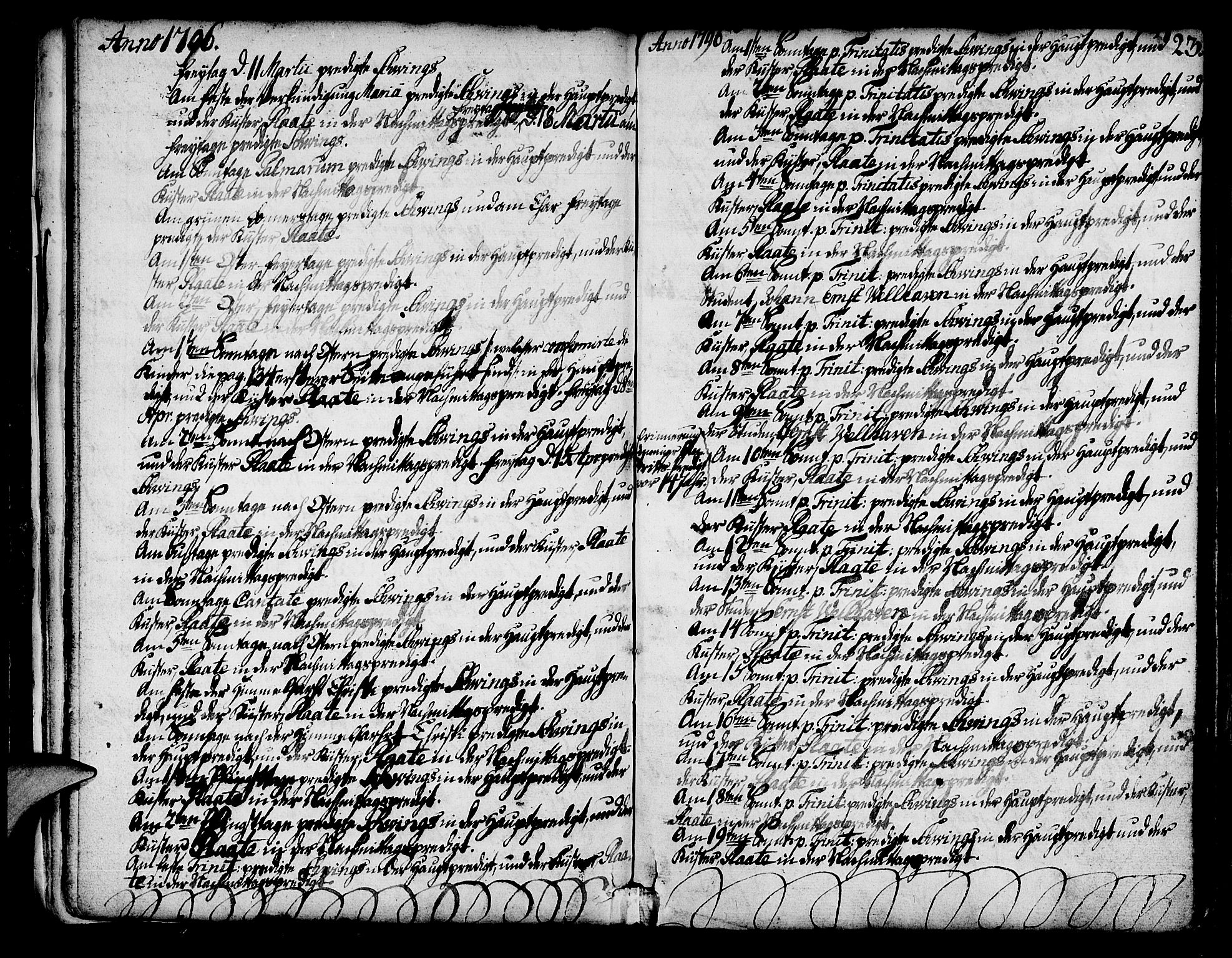 Mariakirken Sokneprestembete, AV/SAB-A-76901/H/Haa/L0003: Parish register (official) no. A 3, 1786-1815, p. 23