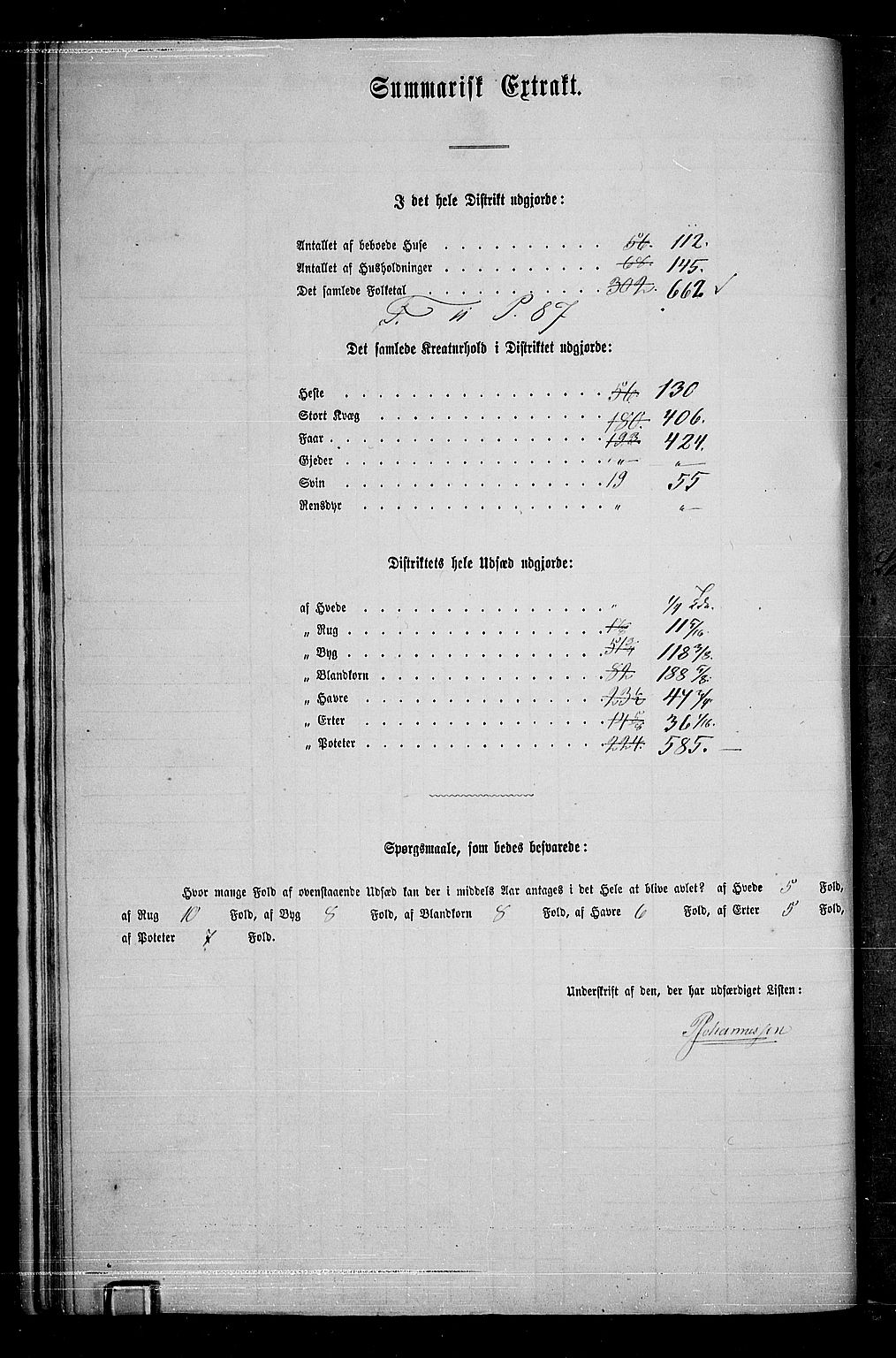 RA, 1865 census for Vestre Toten, 1865, p. 189