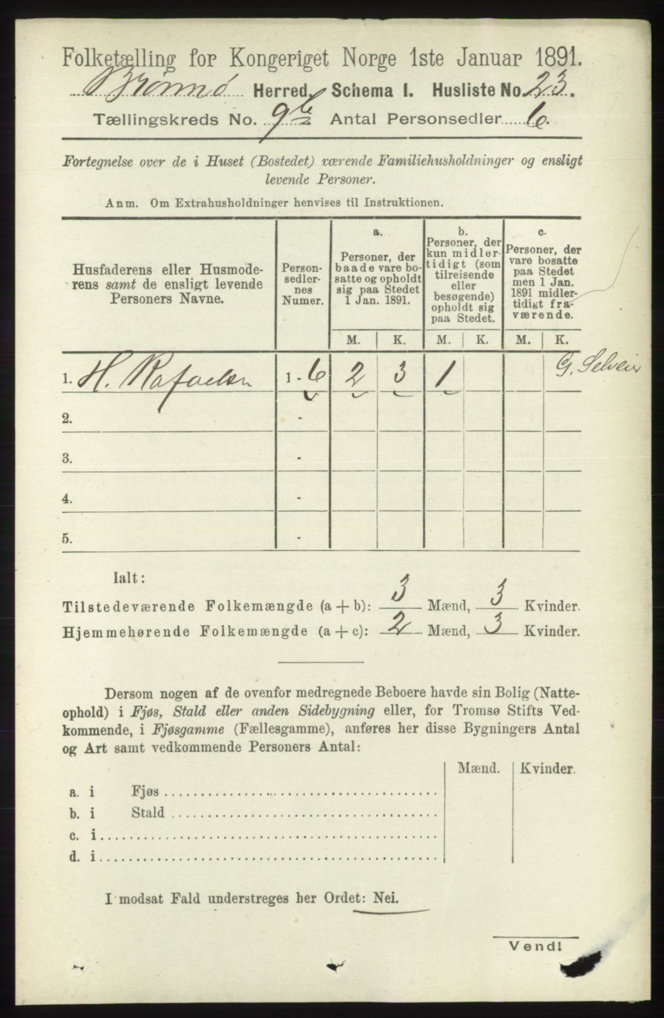 RA, 1891 census for 1814 Brønnøy, 1891, p. 5488